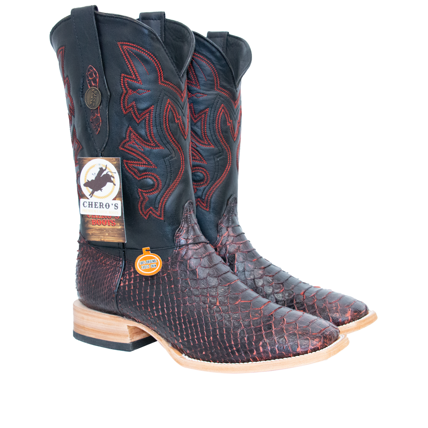 Chero's Premium Exotic Python Black/Red
