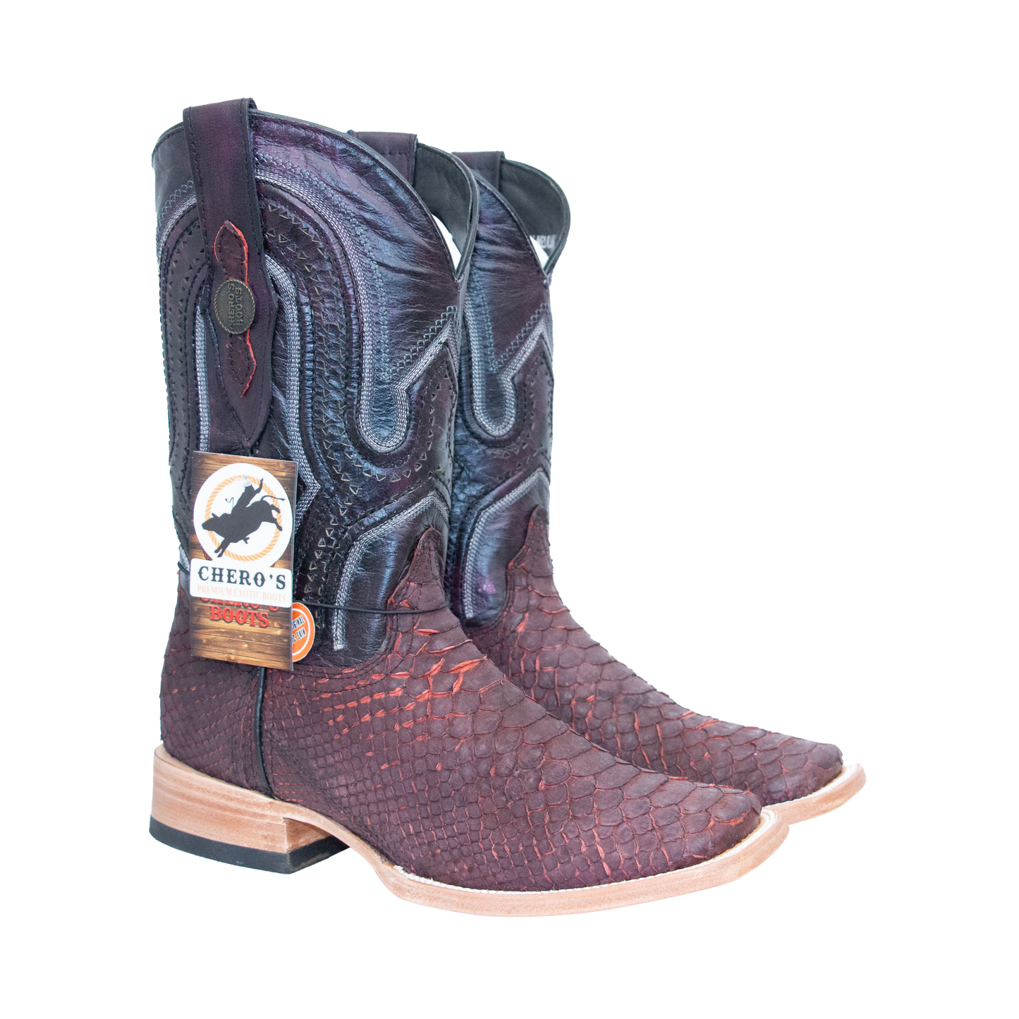 Chero's Premium Exotic Python Black Cherry