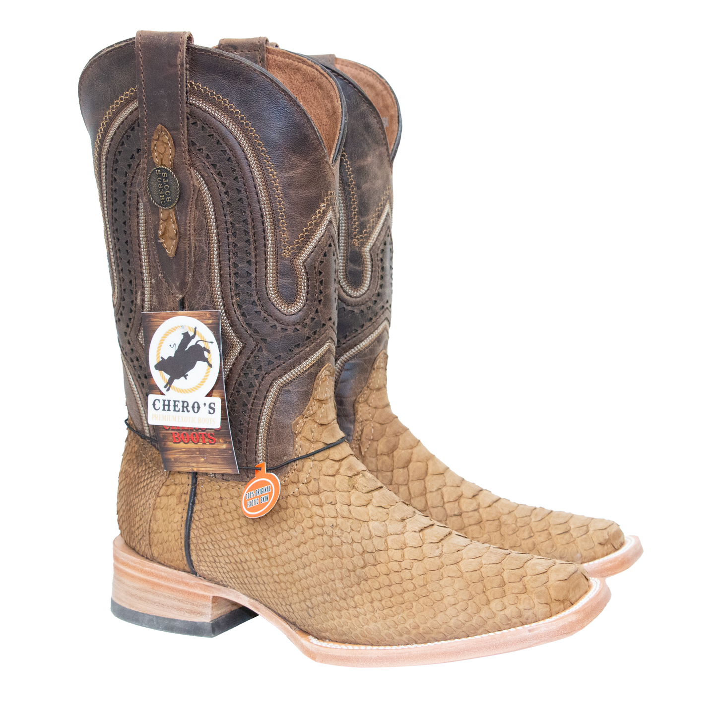Chero's Premium Exotic Python Honey Nubuck