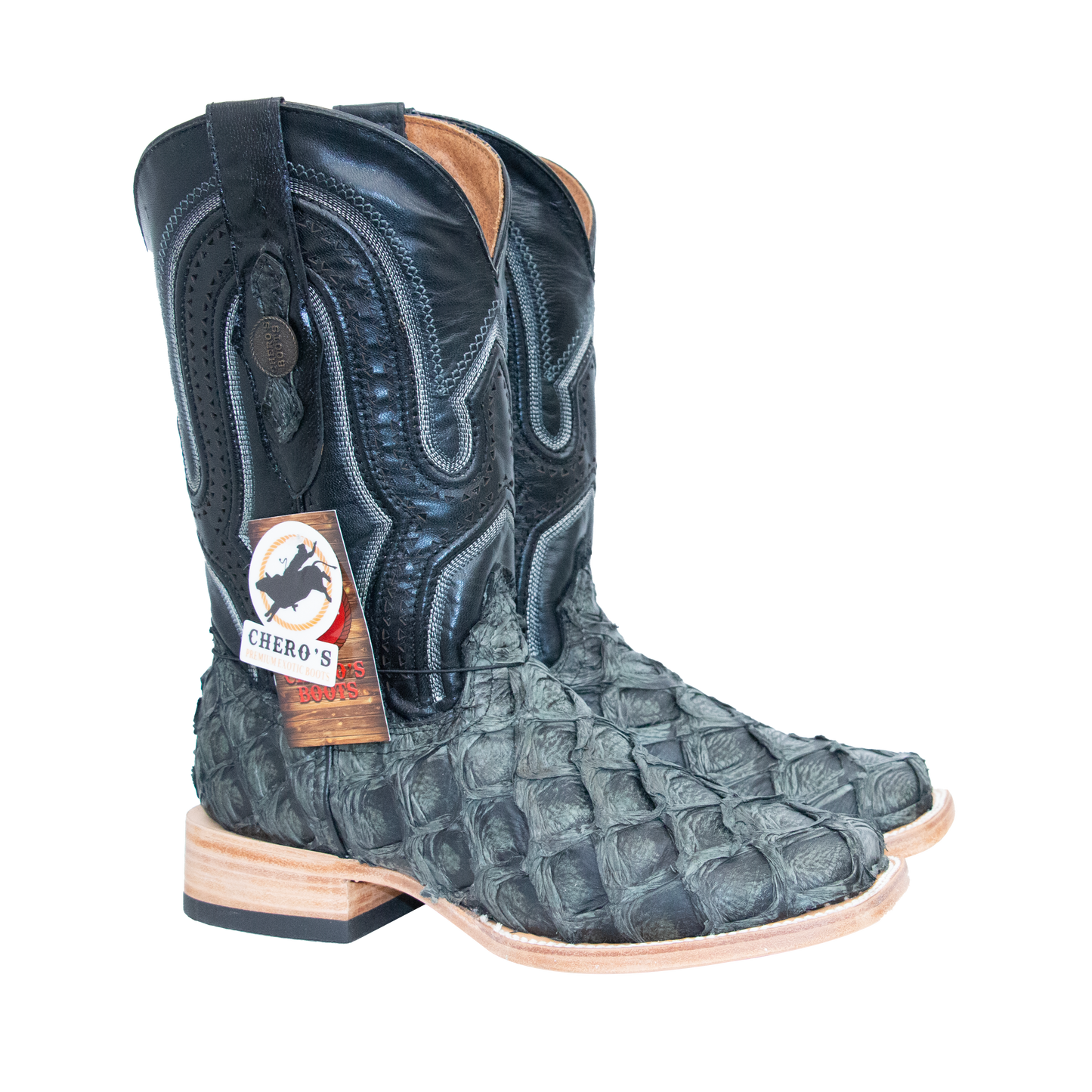 Chero's Premium Exotic Pirarucu Rustic Grey