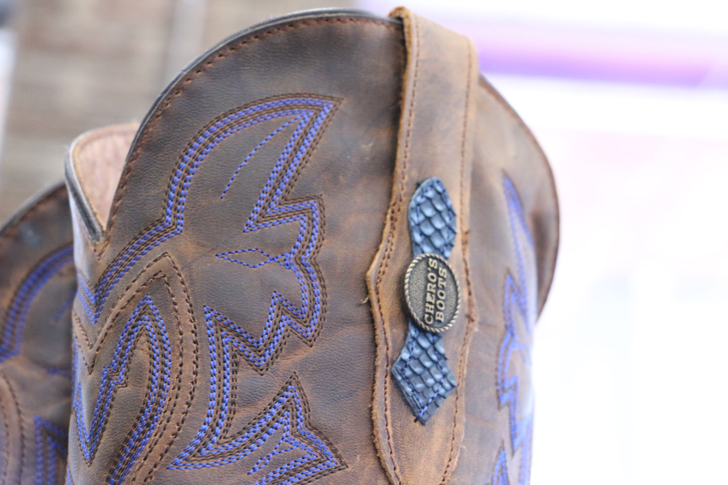 Chero's Premium Exotic Python Rustic Navy