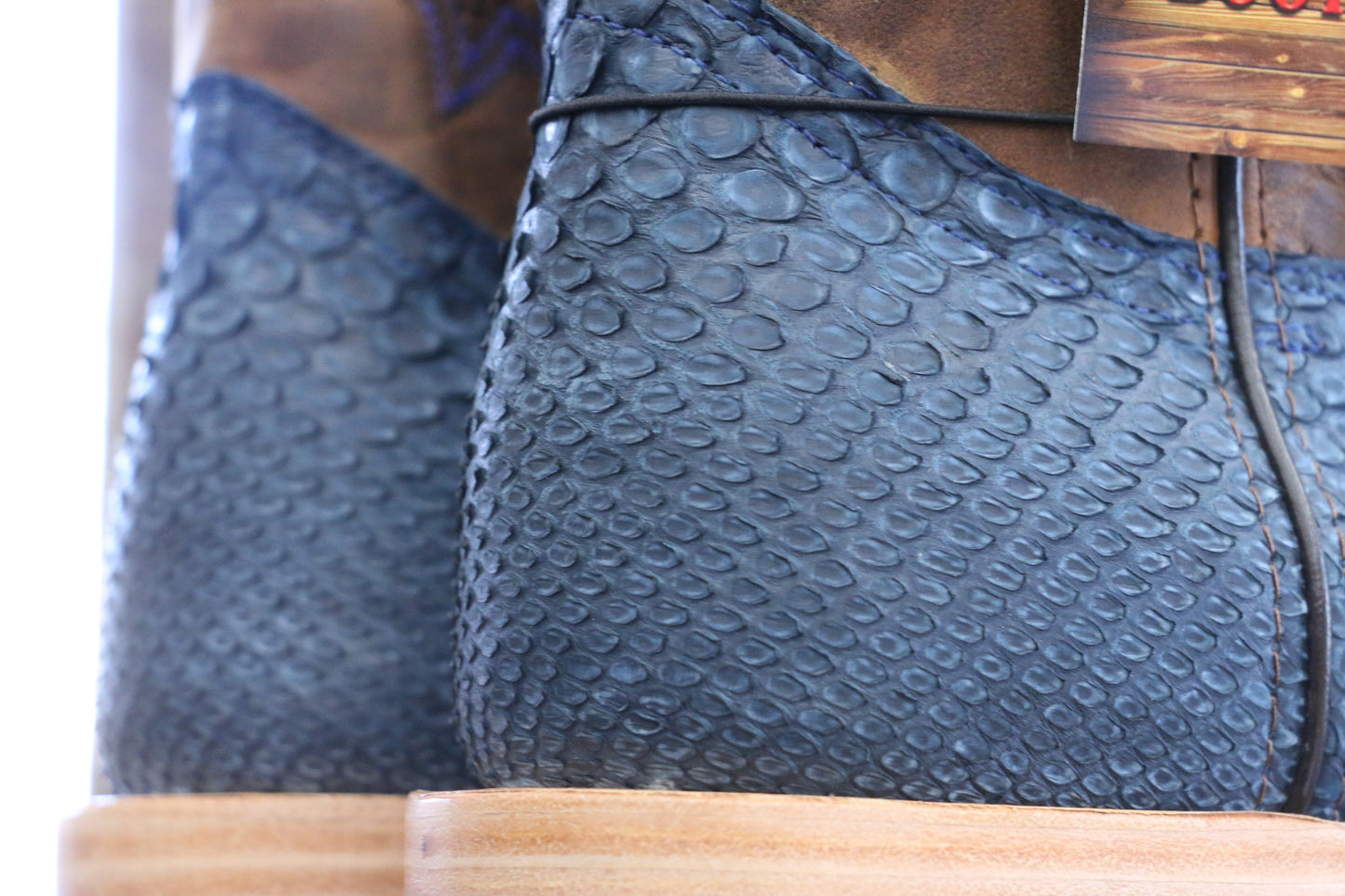 Chero's Premium Exotic Python Rustic Navy