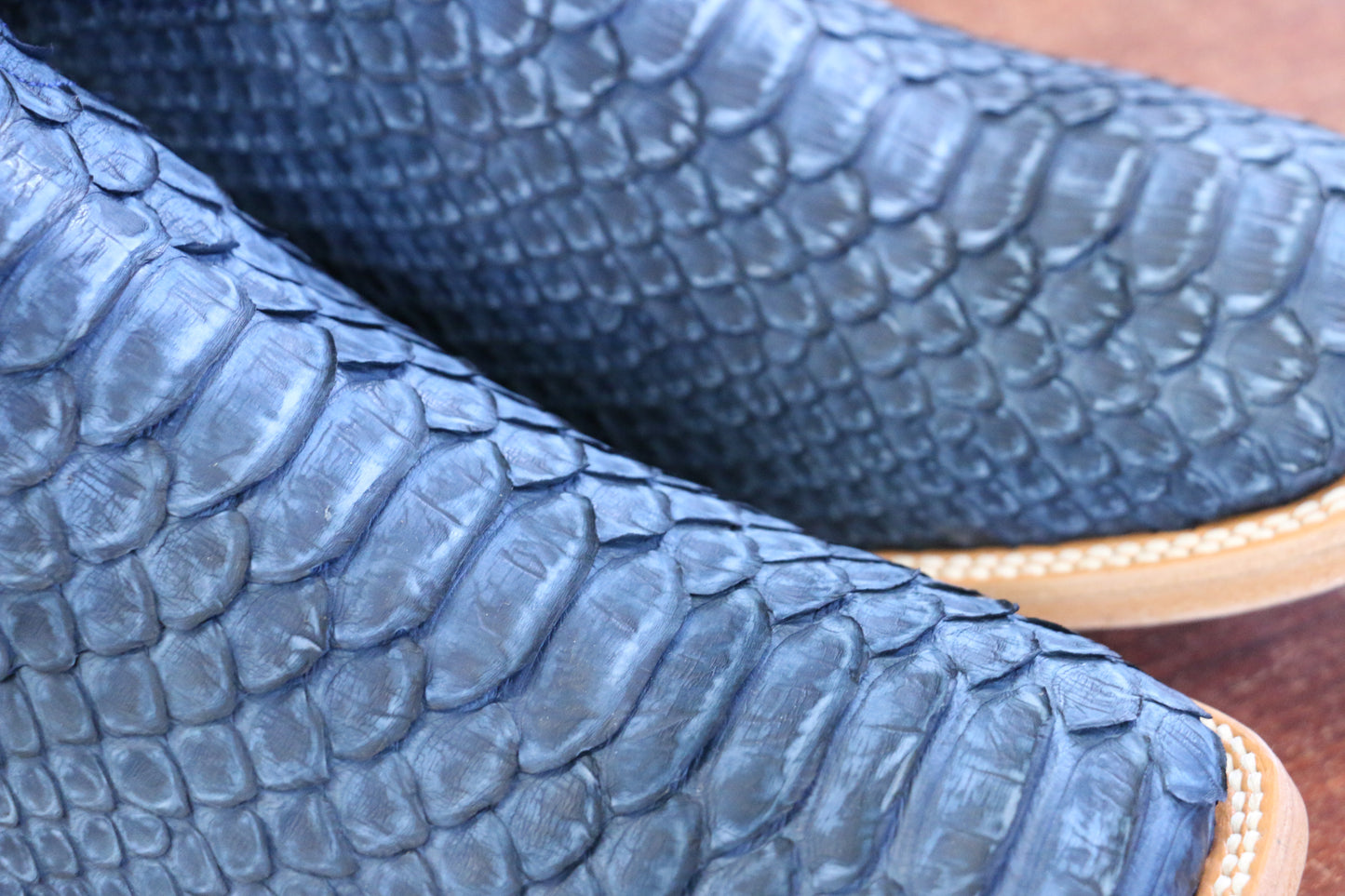 Chero's Premium Exotic Python Rustic Navy