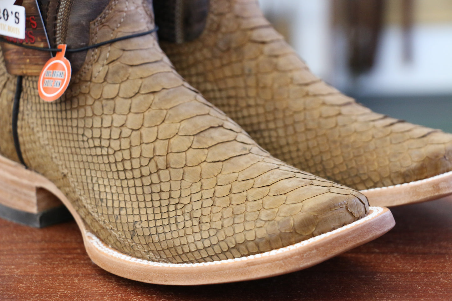 Chero's Premium Exotic Python Honey Nubuck
