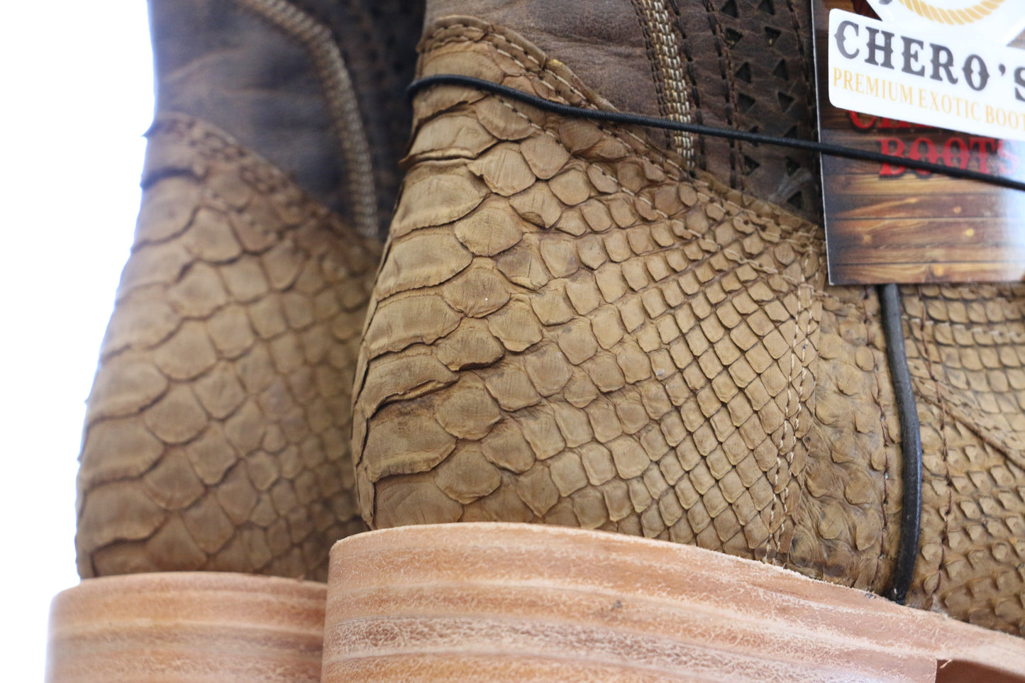 Chero's Premium Exotic Python Honey Nubuck