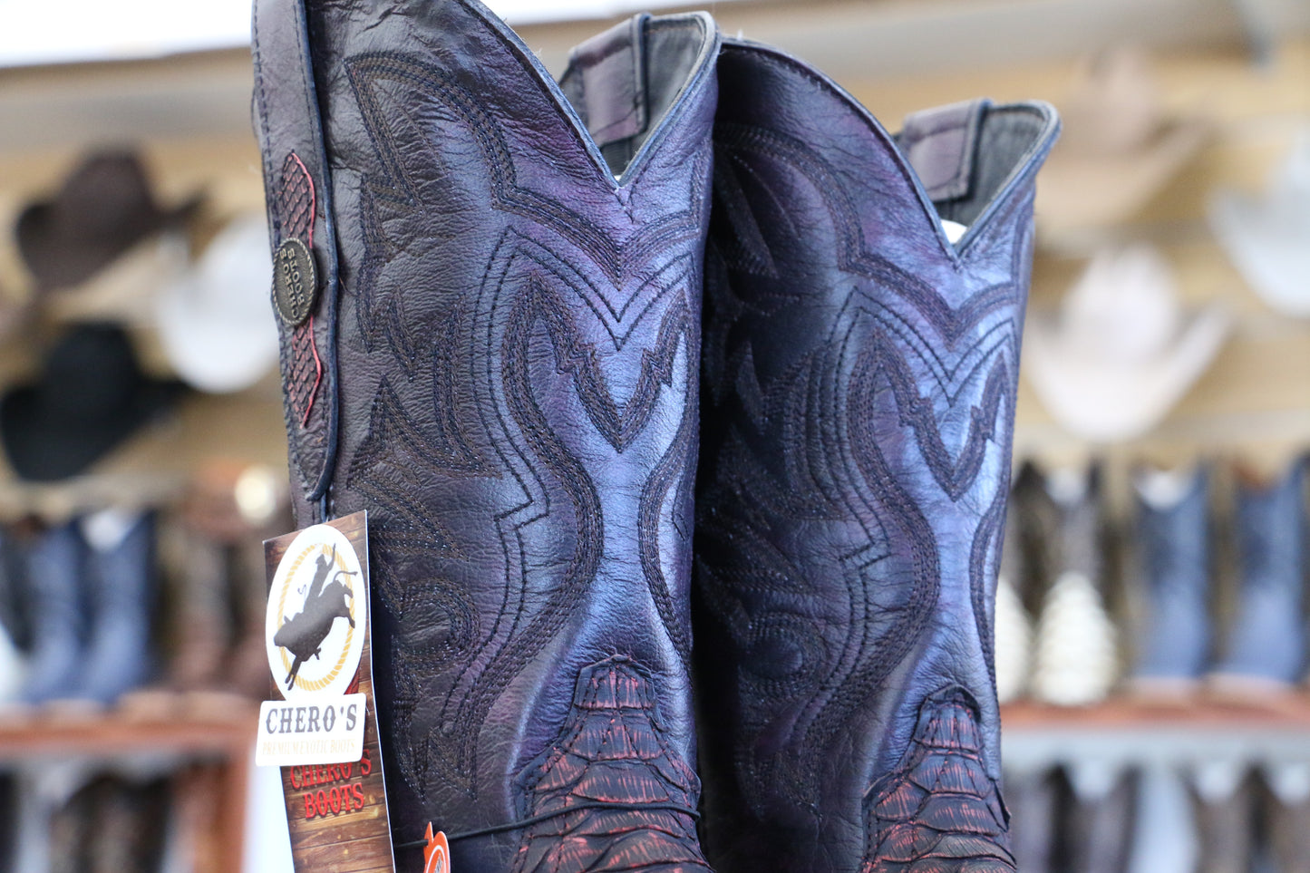 Chero's Premium Exotic Python Safari Red