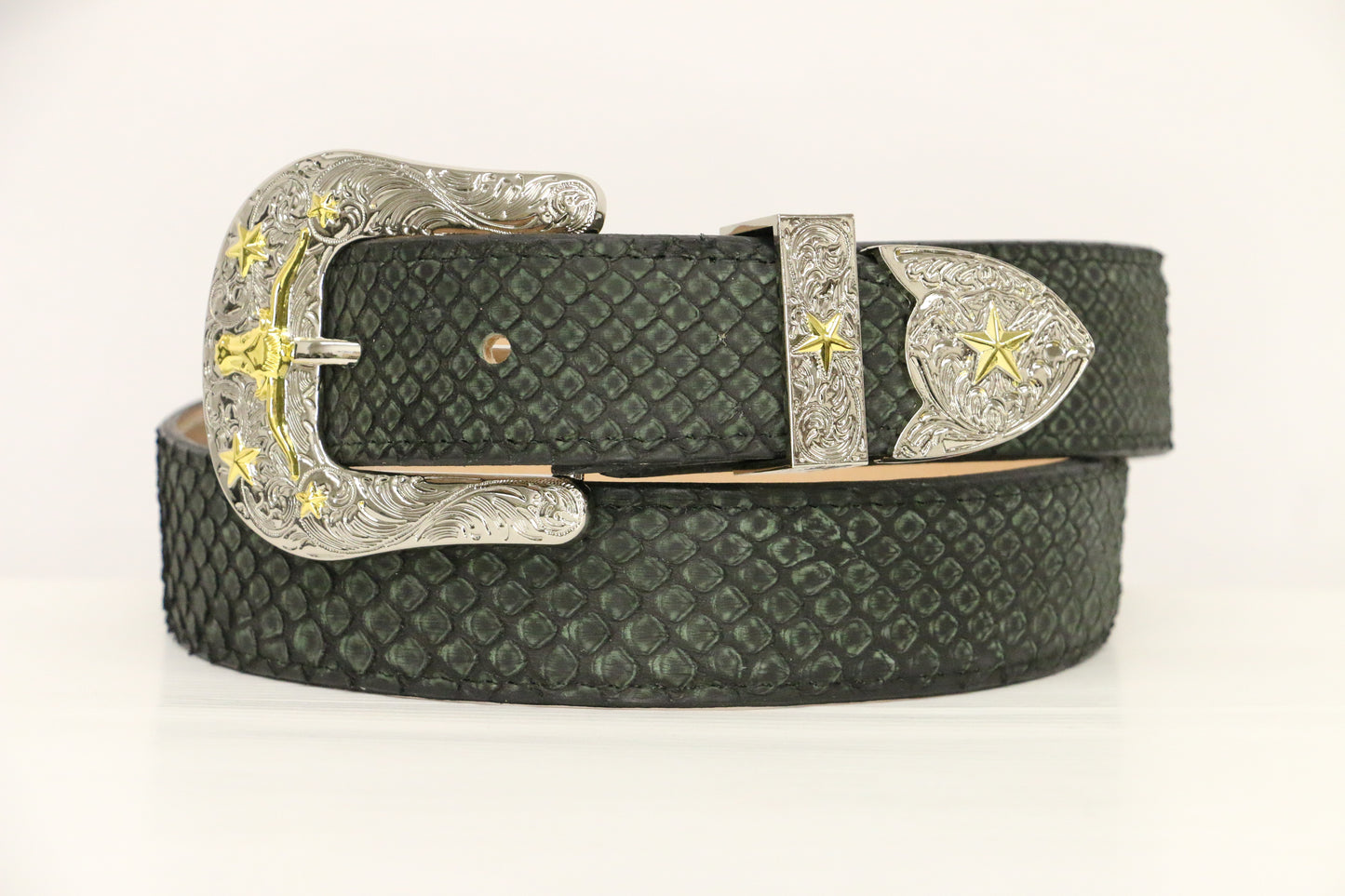 Chero's Premium Exotic Python Belt - Safari Green