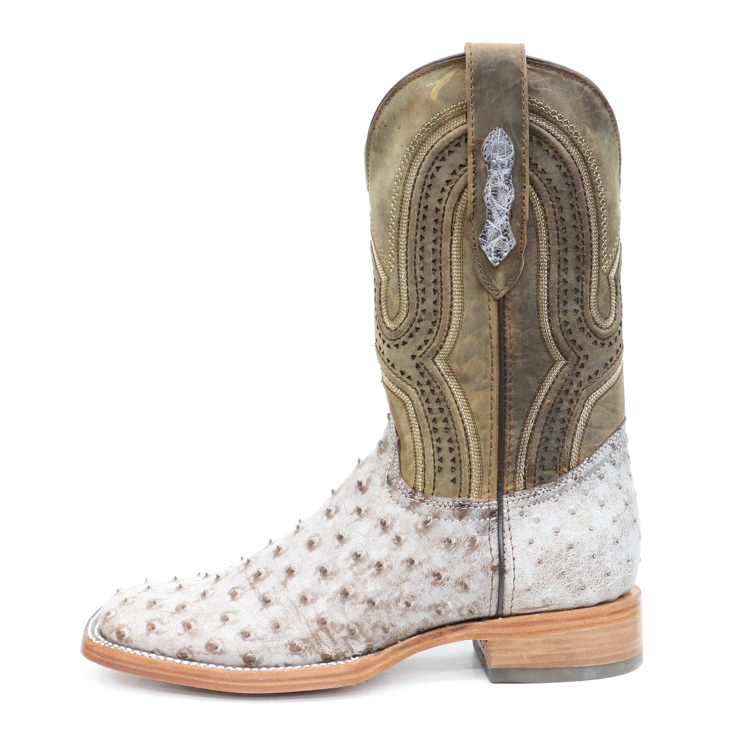 Chero's Premium Exotic Ostrich Nicotine Bone (Dark Sole)