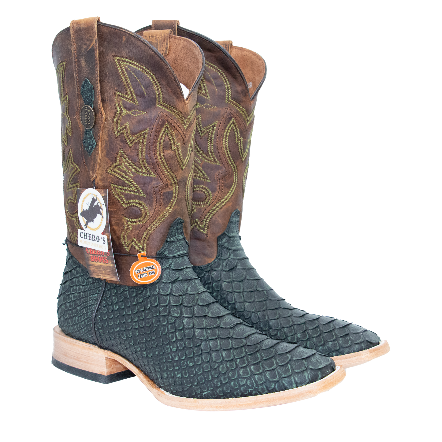 Chero's Premium Exotic Python Safari Green
