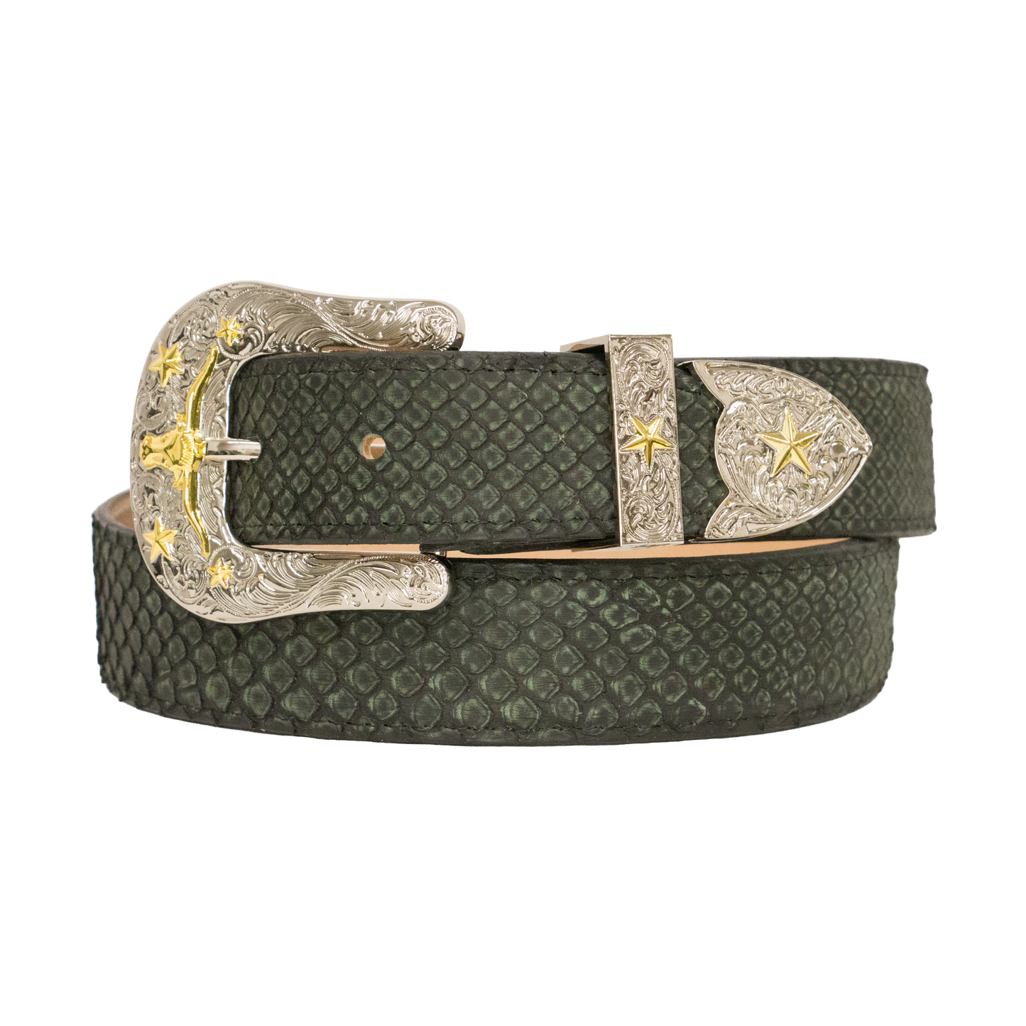 Chero's Premium Exotic Python Belt - Safari Green