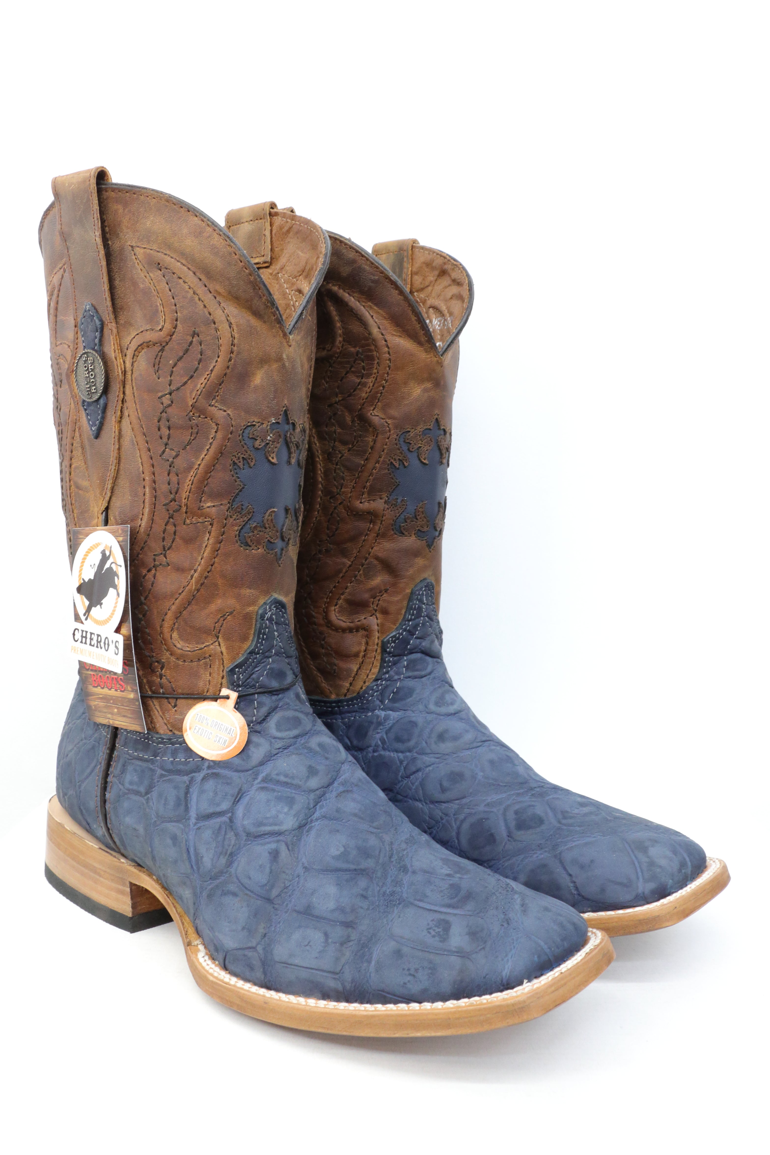 Chero's Premium Exotic Alligator Belly Navy