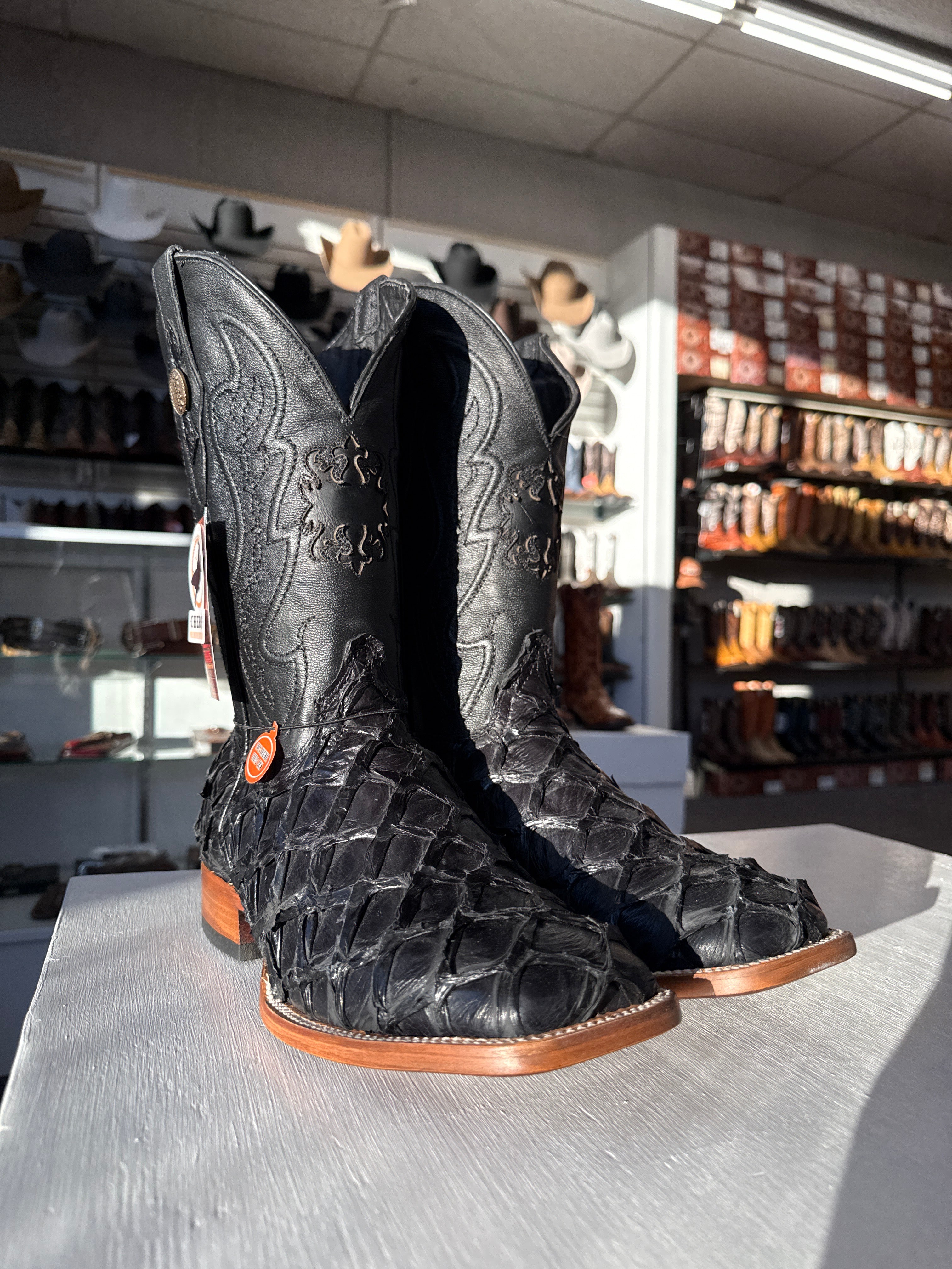 Chero's Premium Exotic Pirarucu Gloss Black