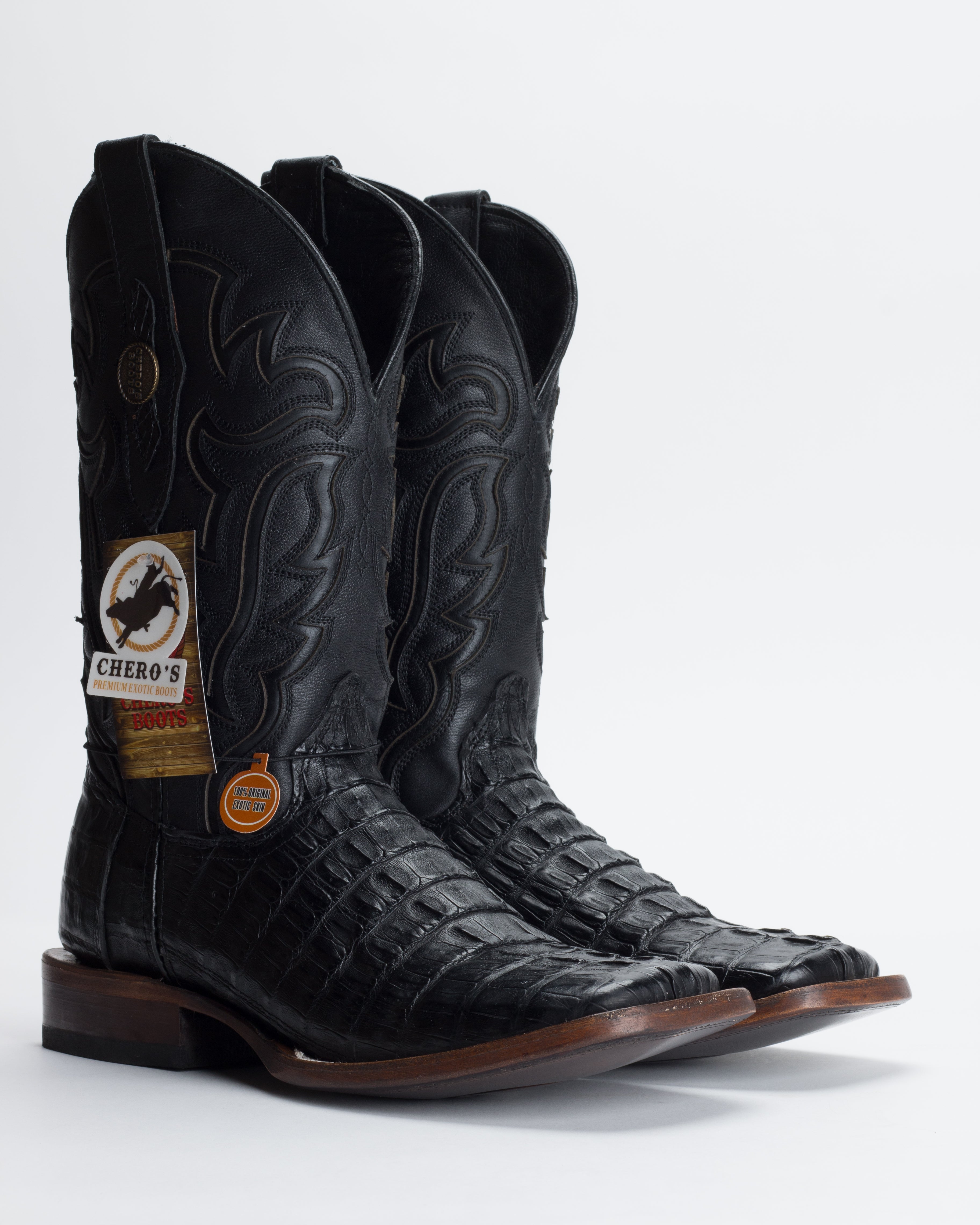 Chero's Premium Exotic Caiman Tail Noir