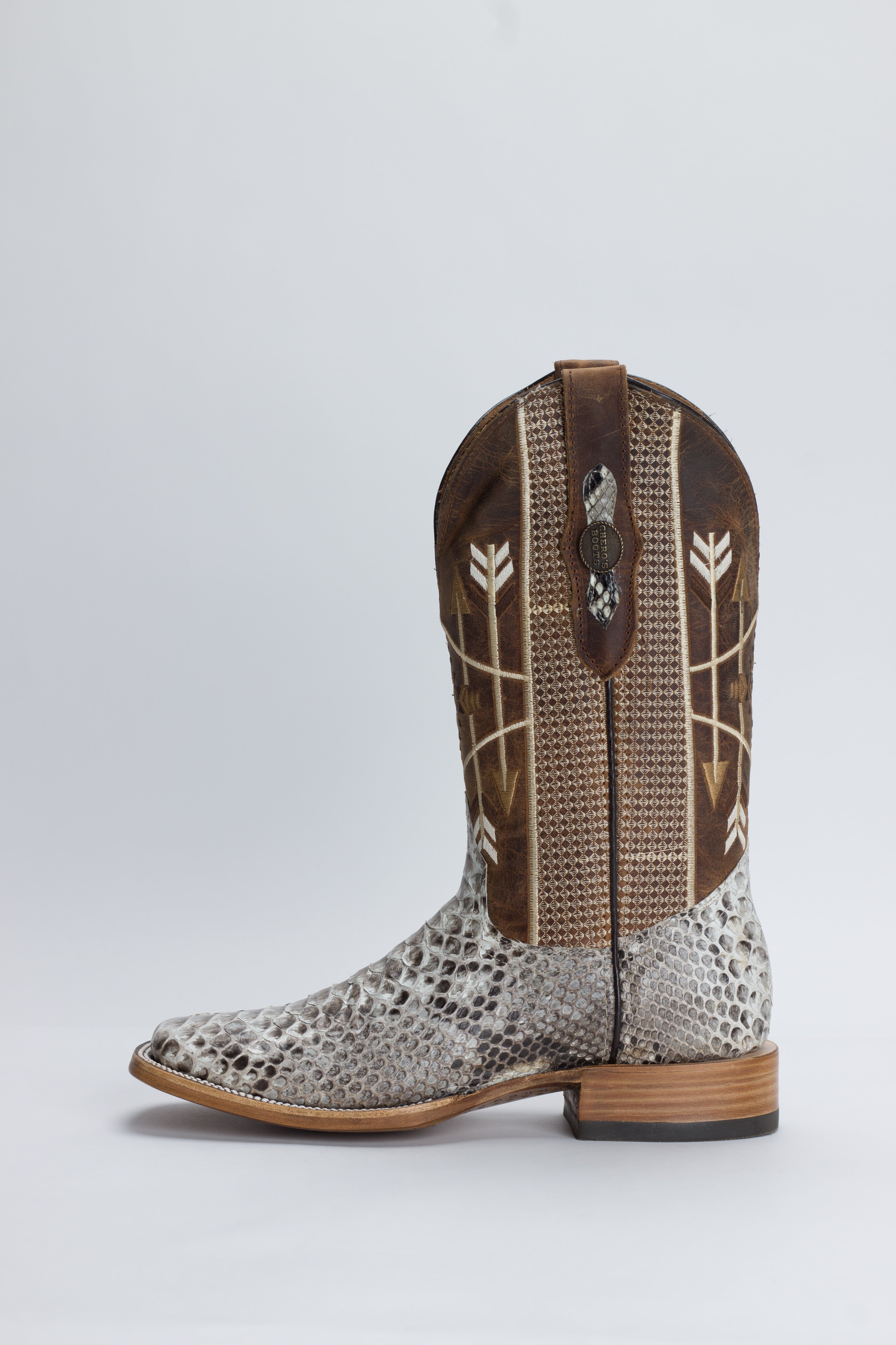 Chero's Premium Exotic Back-Cut Python Glazed Natural
