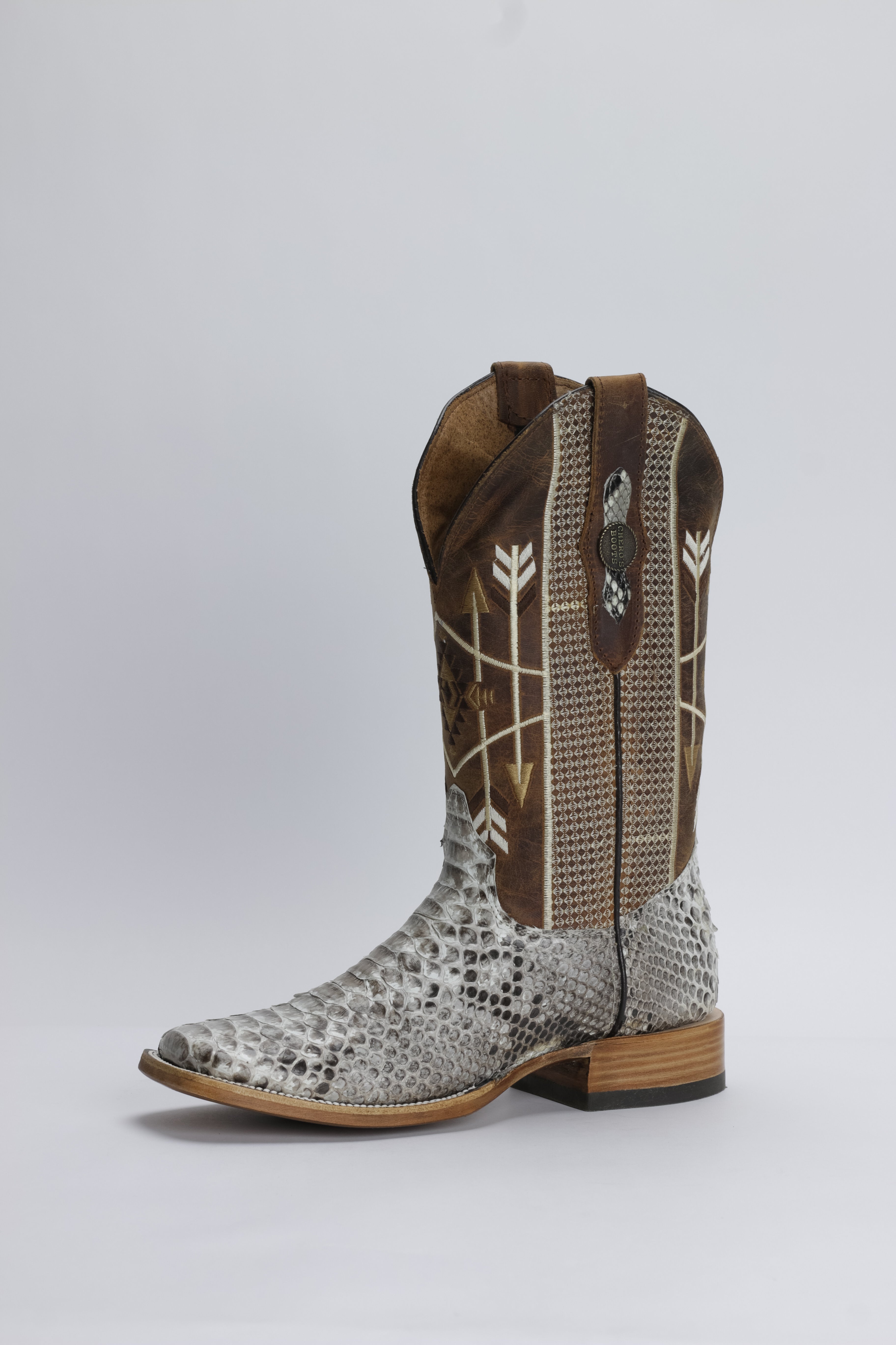 Chero's Premium Exotic Back-Cut Python Glazed Natural