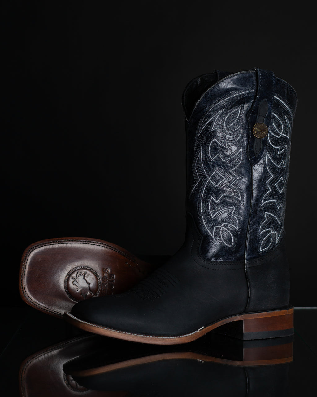 Chero's Black Nubuck Cowhide