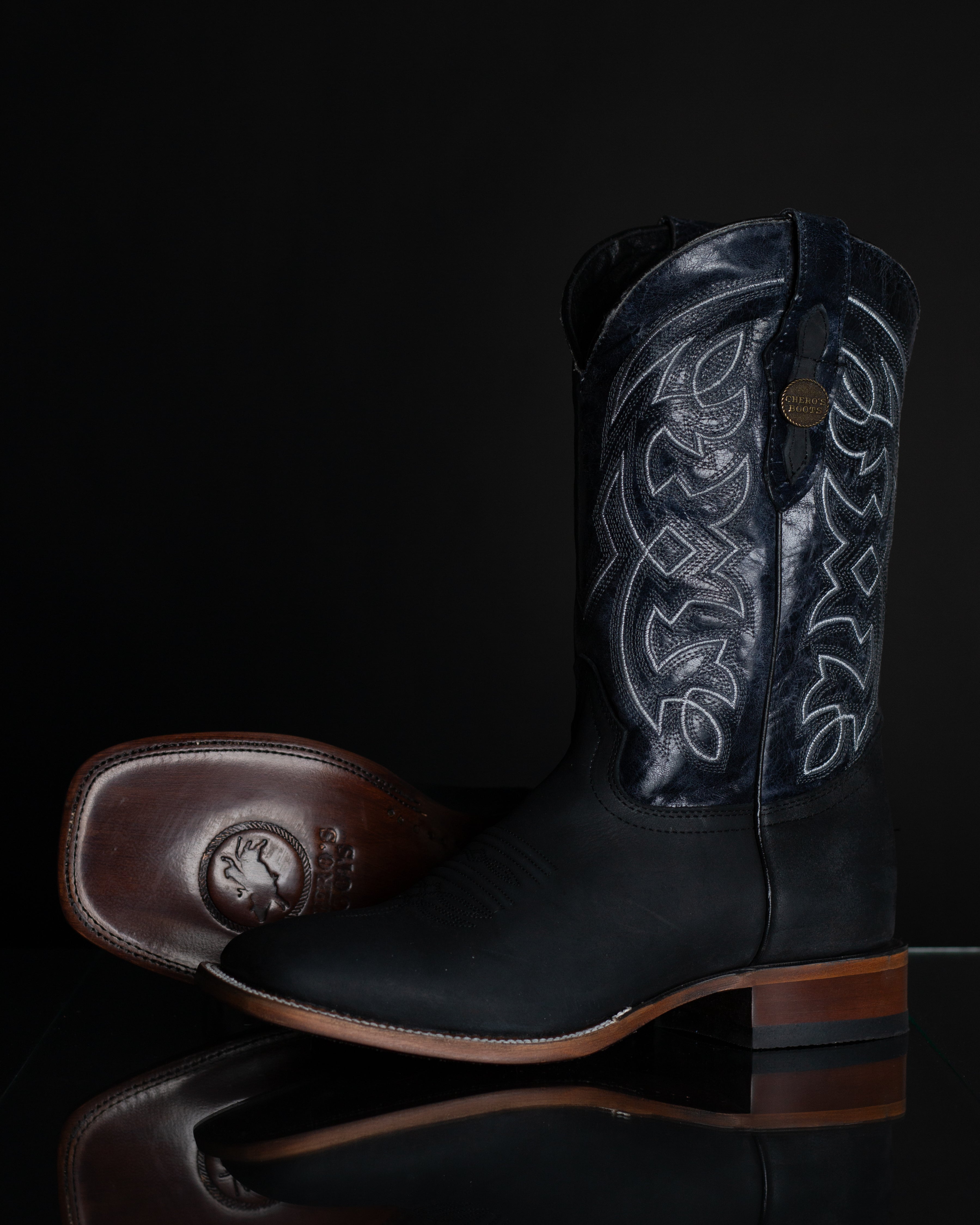 Chero's Black Nubuck Cowhide