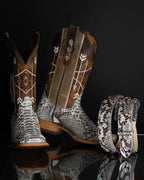 Chero's Premium Exotic Back-Cut Python Glazed Natural