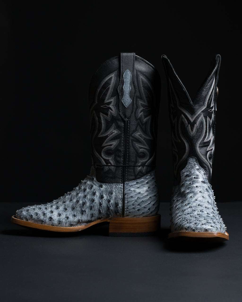 Chero's Premium Exotic Full-Quill Ostrich Charcoal