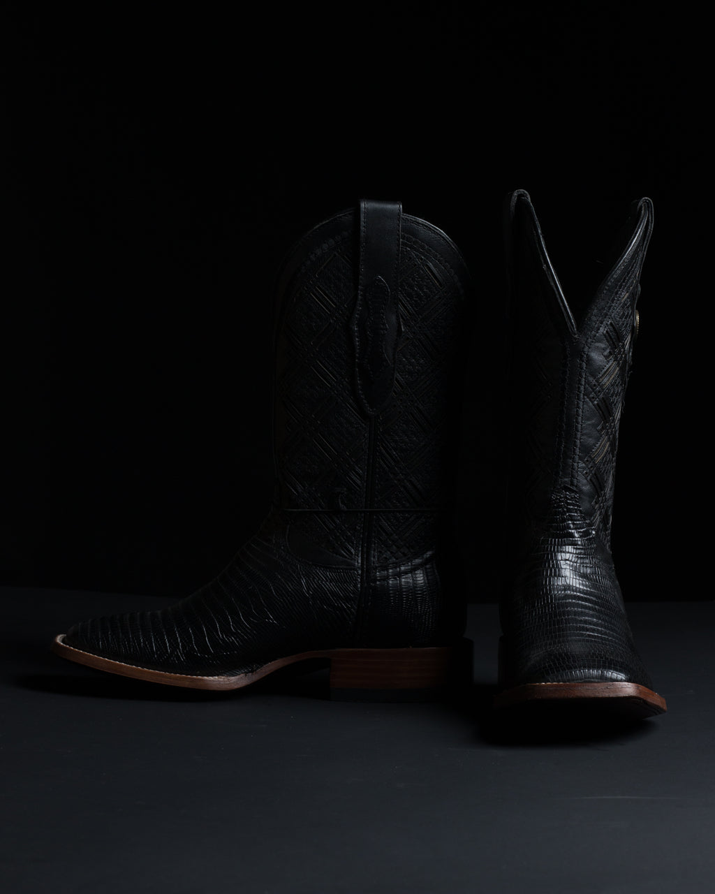 Chero's Premium Exotic Teju Lizard Noir