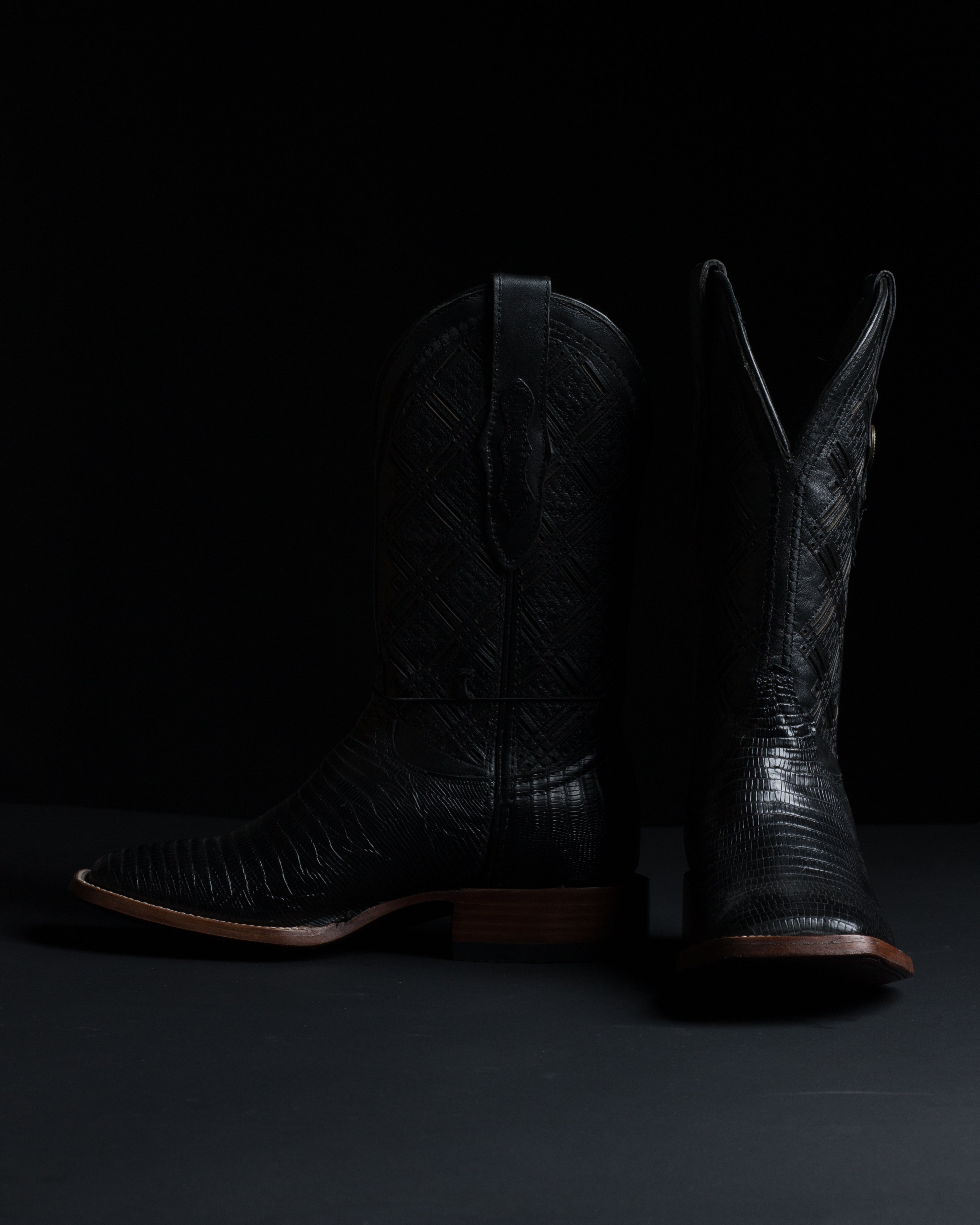 Chero's Premium Exotic Teju Lizard Noir