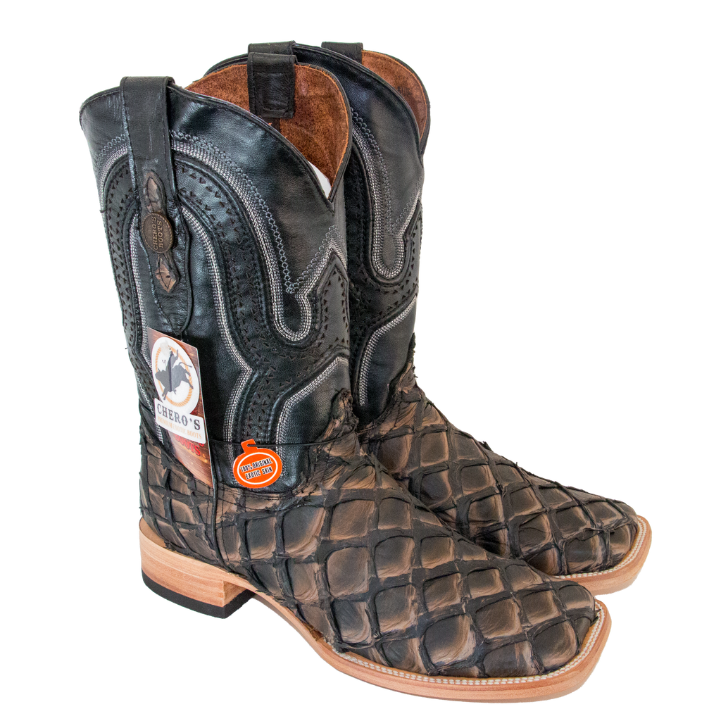 Chero's Premium Exotic Pirarucu Camel Black Wild