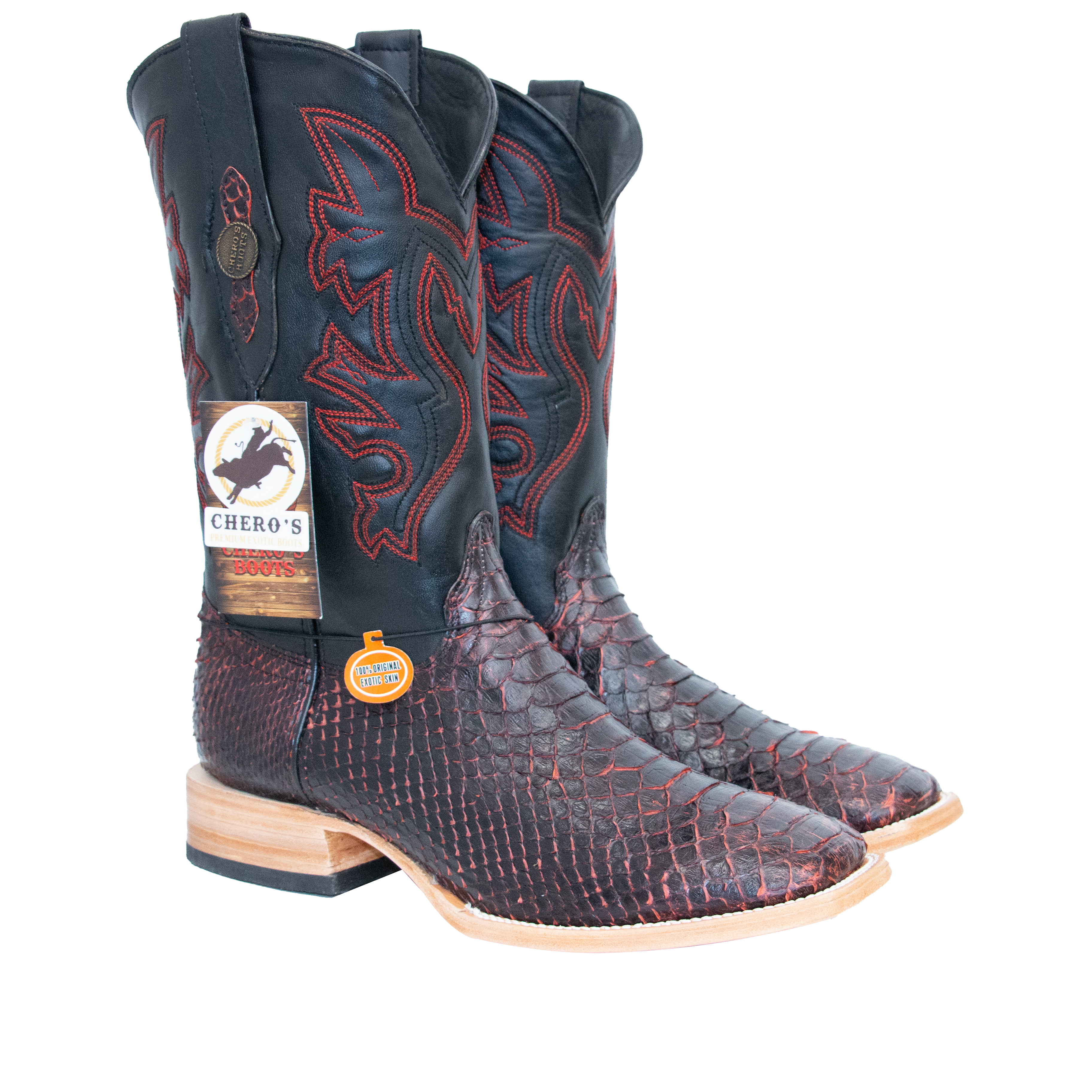 Chero's Premium Exotic Python Black/Red