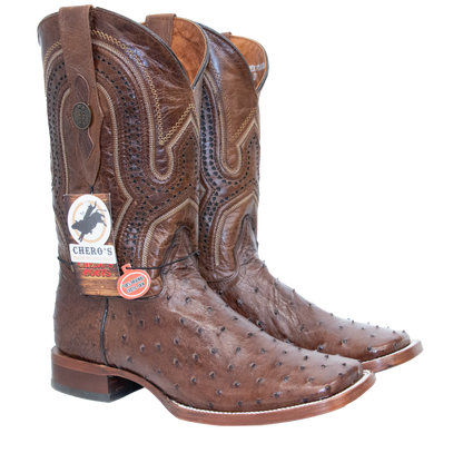 Chero's Premium Exotic Ostrich Kango Brown