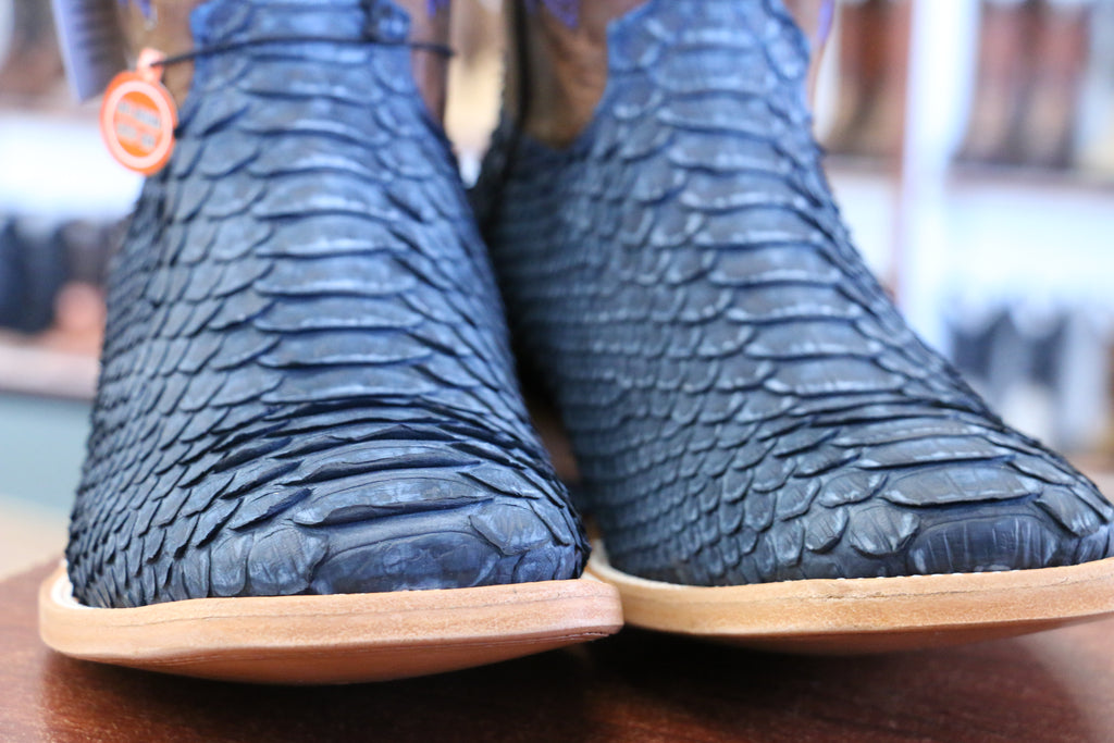 Chero's Premium Exotic Python Rustic Navy