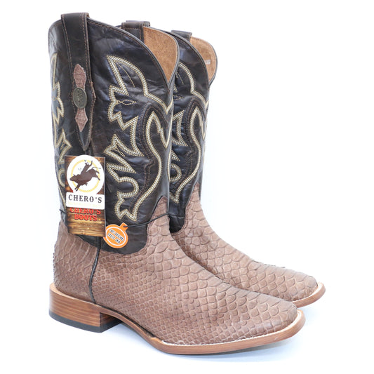 Chero's Premium Exotic Python Glazed Dark Brown