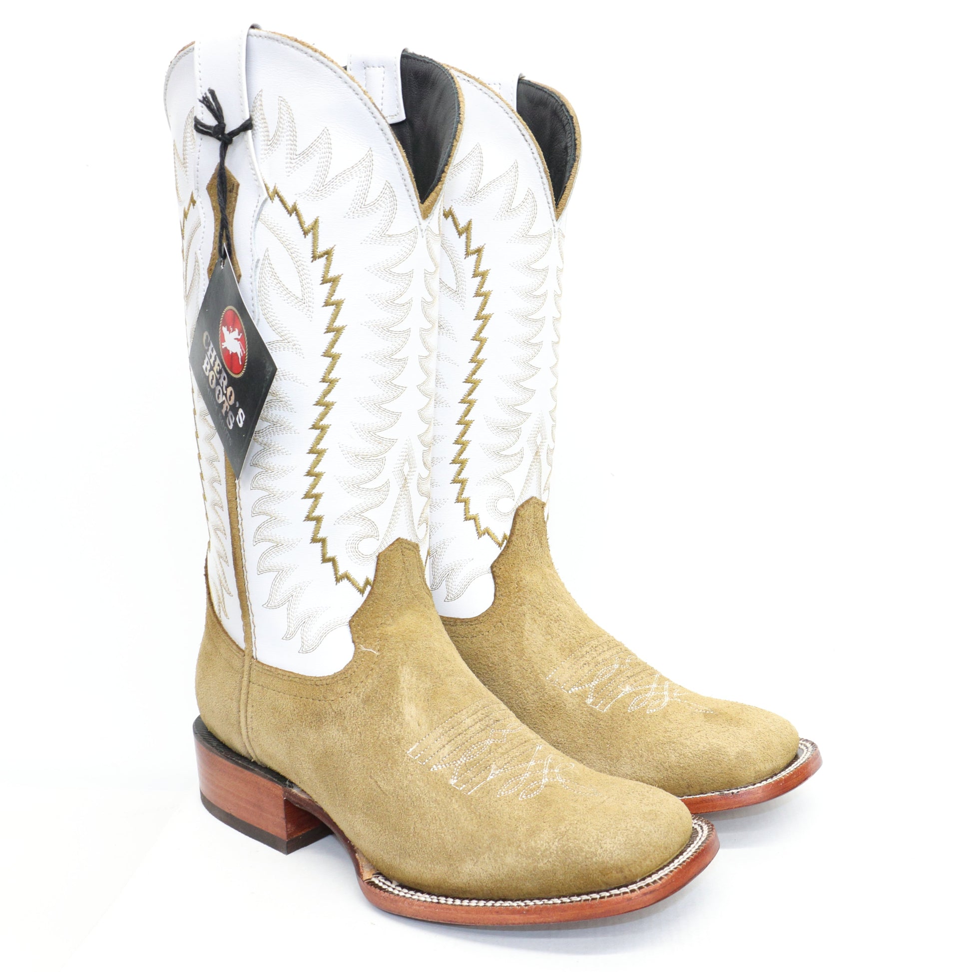 Chero's Roughout Honey Square Toe Boots