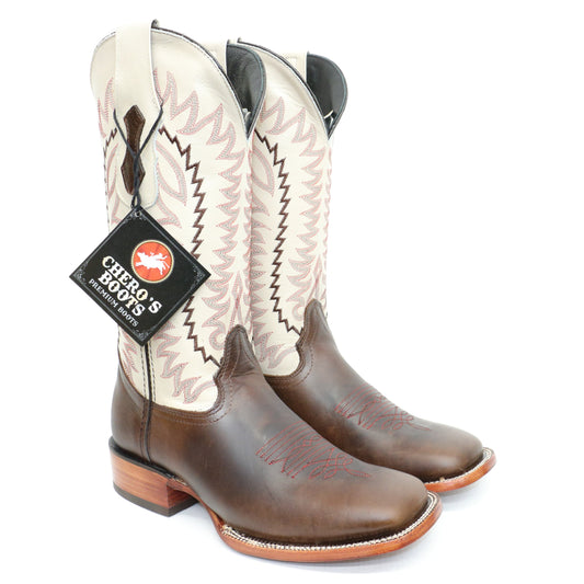 Chero's Leather Waxy Brown Square Toe Boots