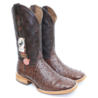 Chero's Premium Exotic Ostrich Cowboy Brown