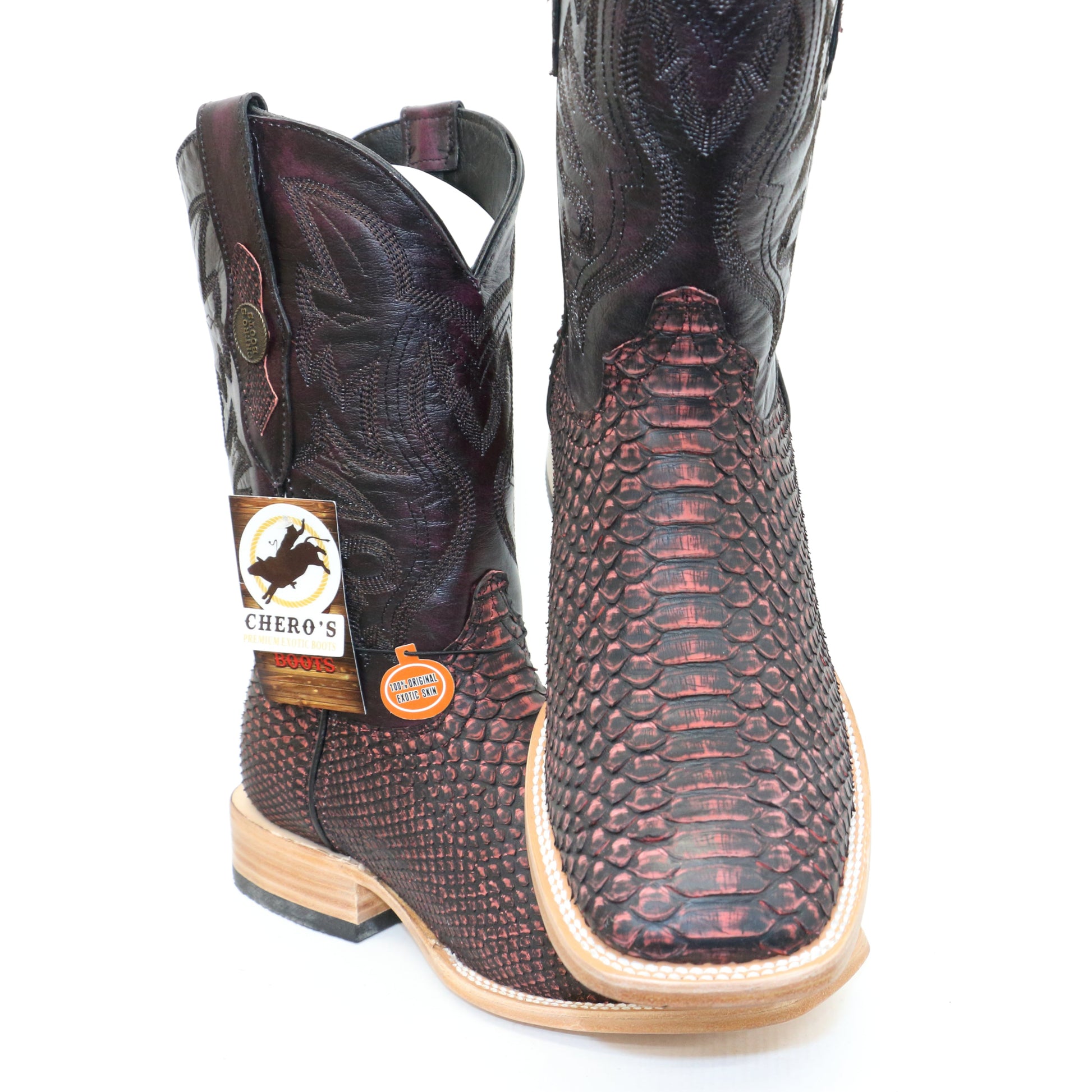 Chero's Premium Exotic Python Safari Red