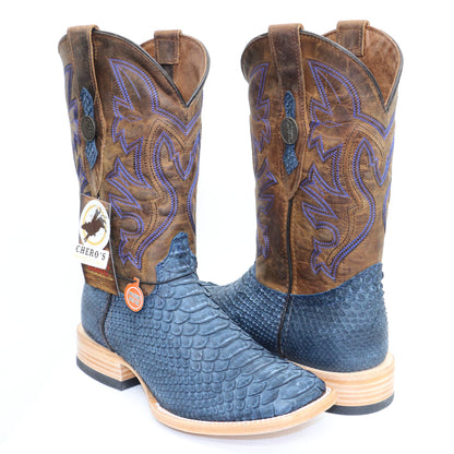 Chero's Premium Exotic Python Rustic Navy