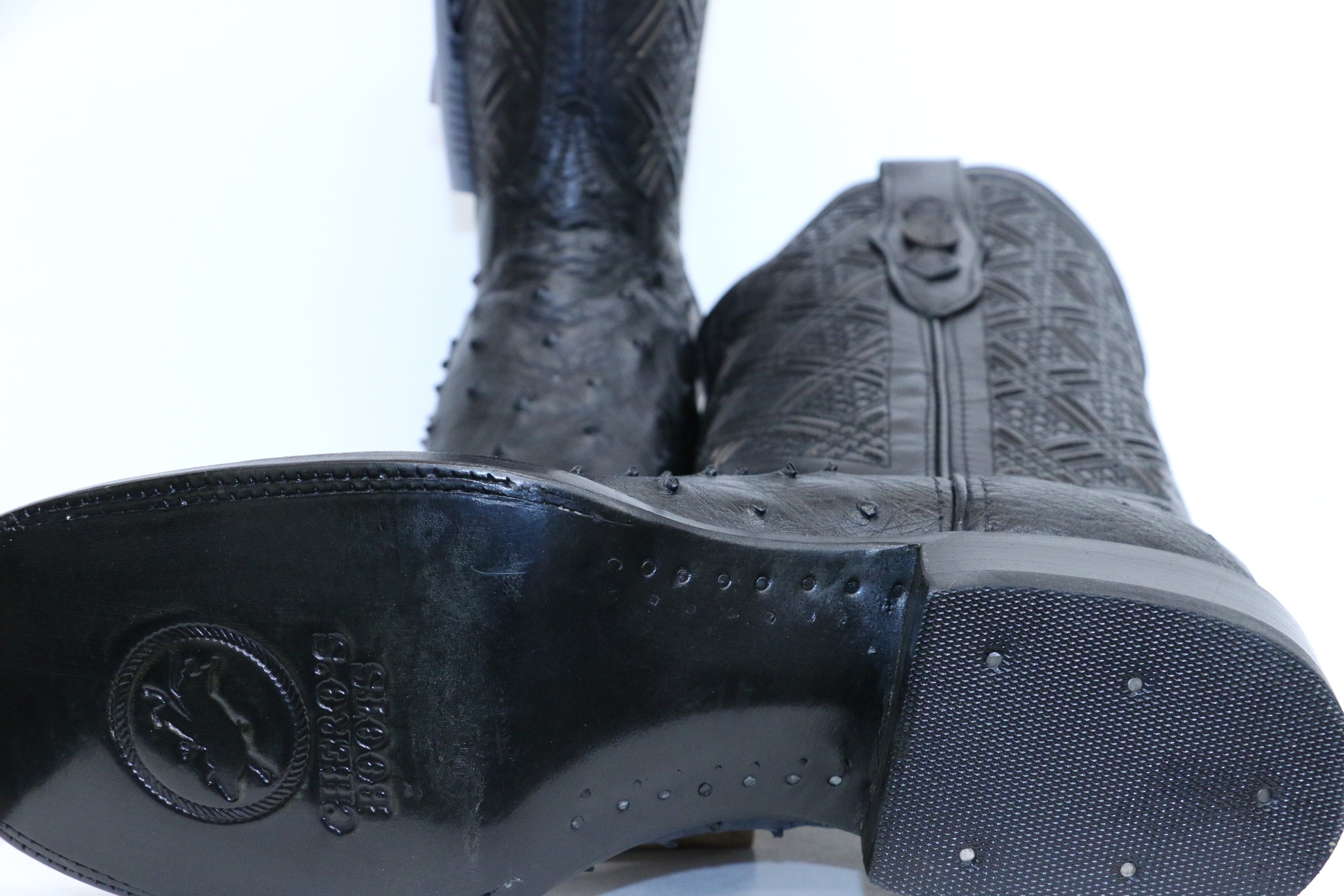 Chero's Premium Exotic Ostrich Triple Black