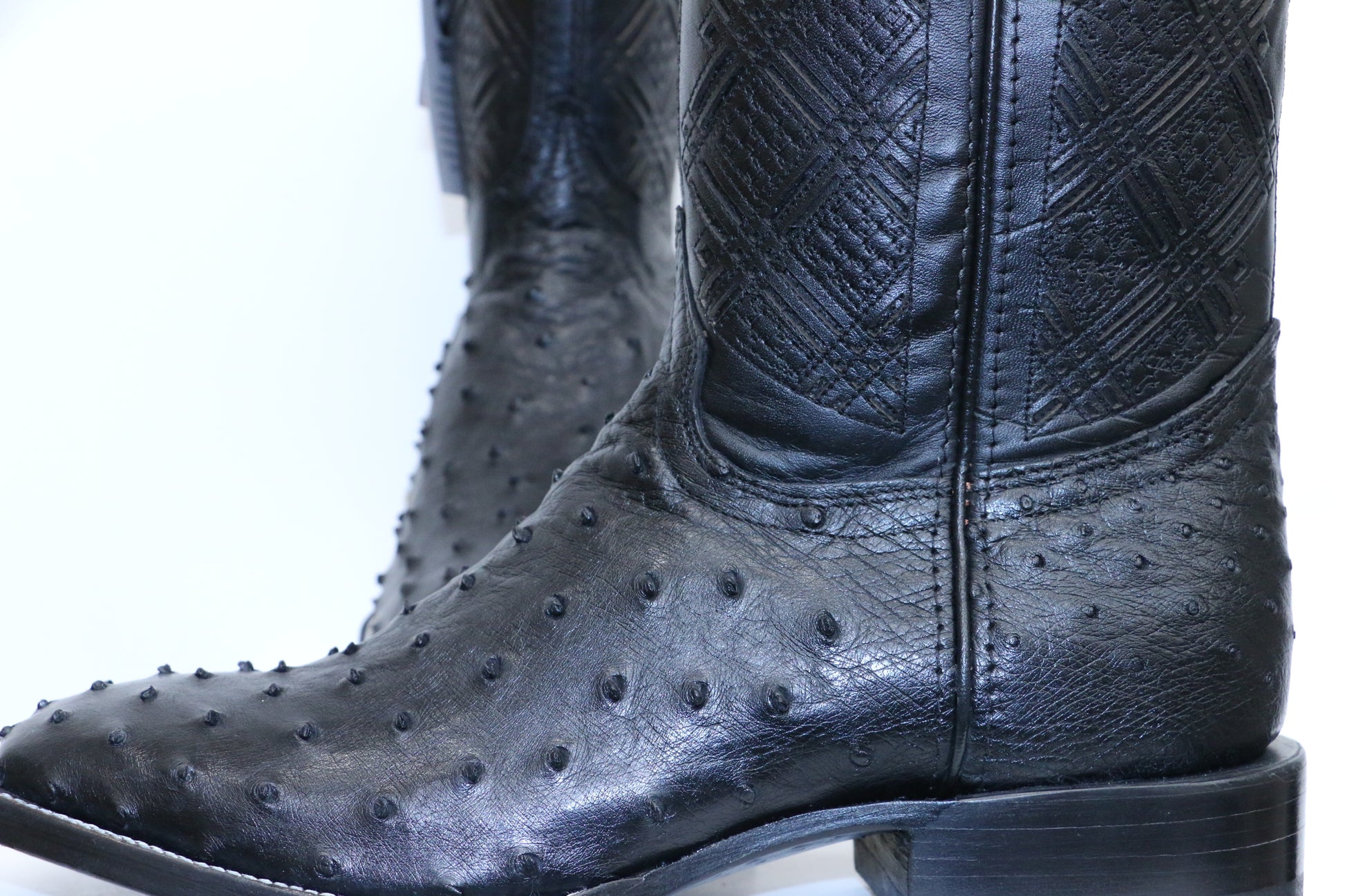 Chero's Premium Exotic Ostrich Triple Black