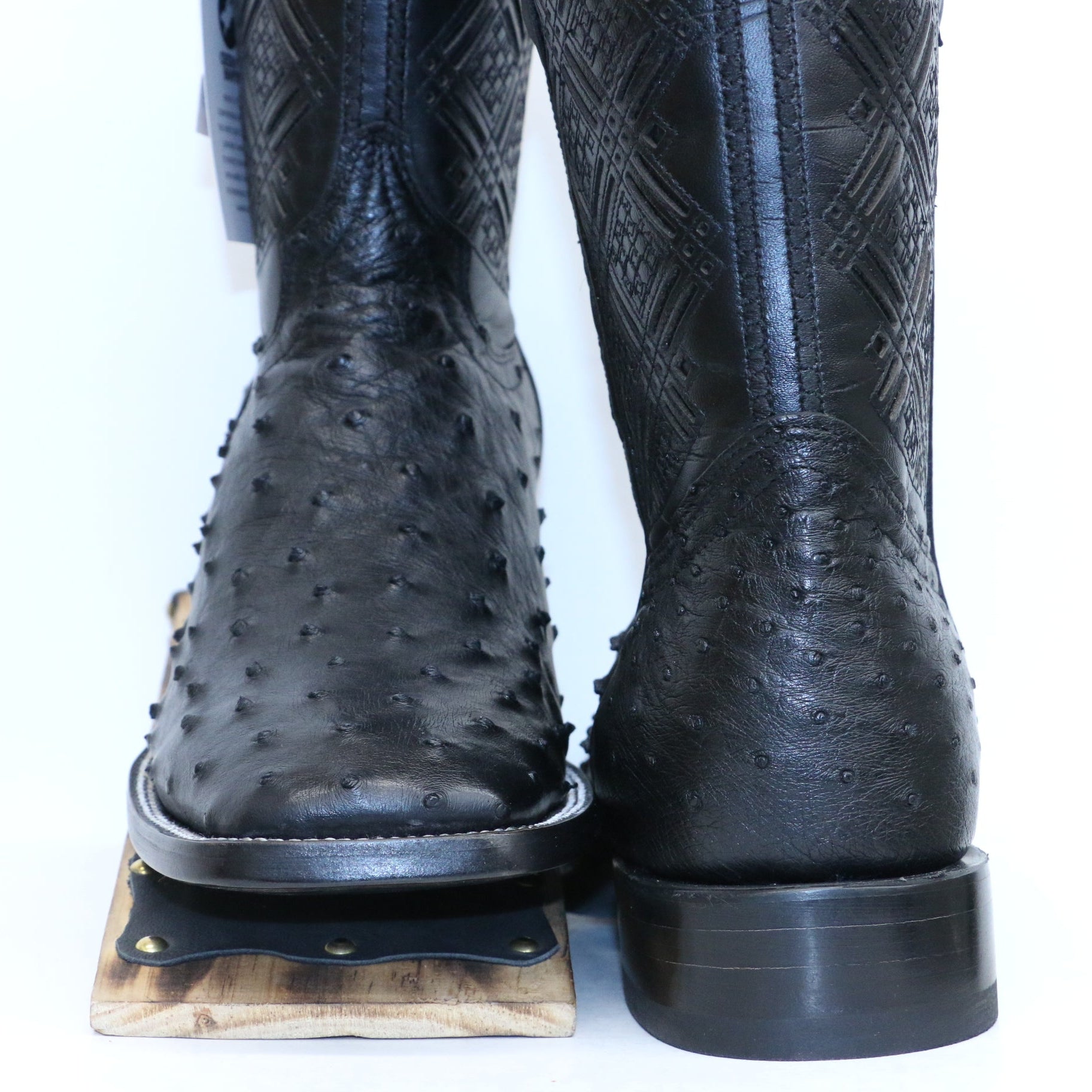 Chero's Premium Exotic Ostrich Triple Black