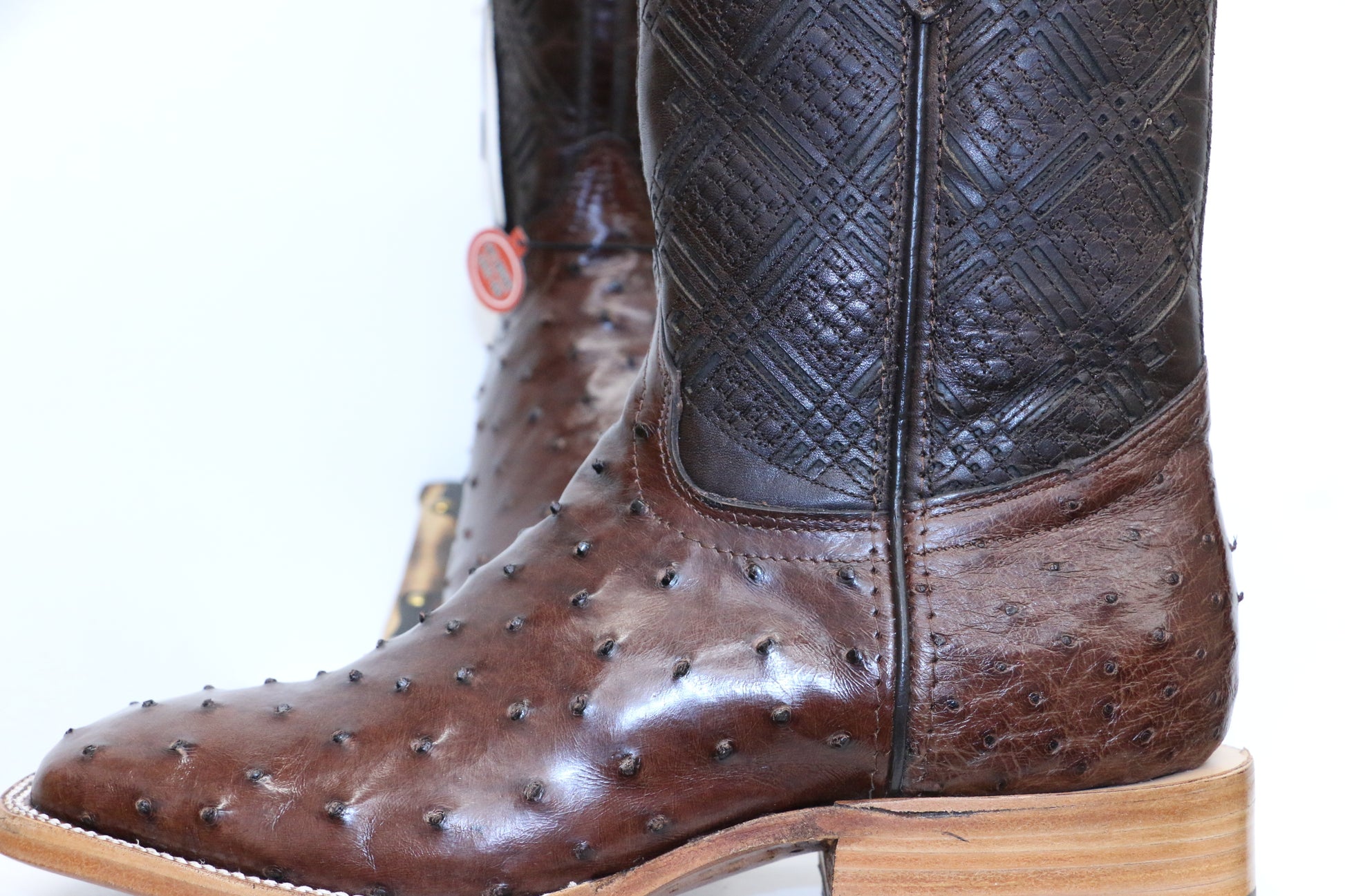 Chero's Premium Exotic Ostrich Cowboy Light Brown
