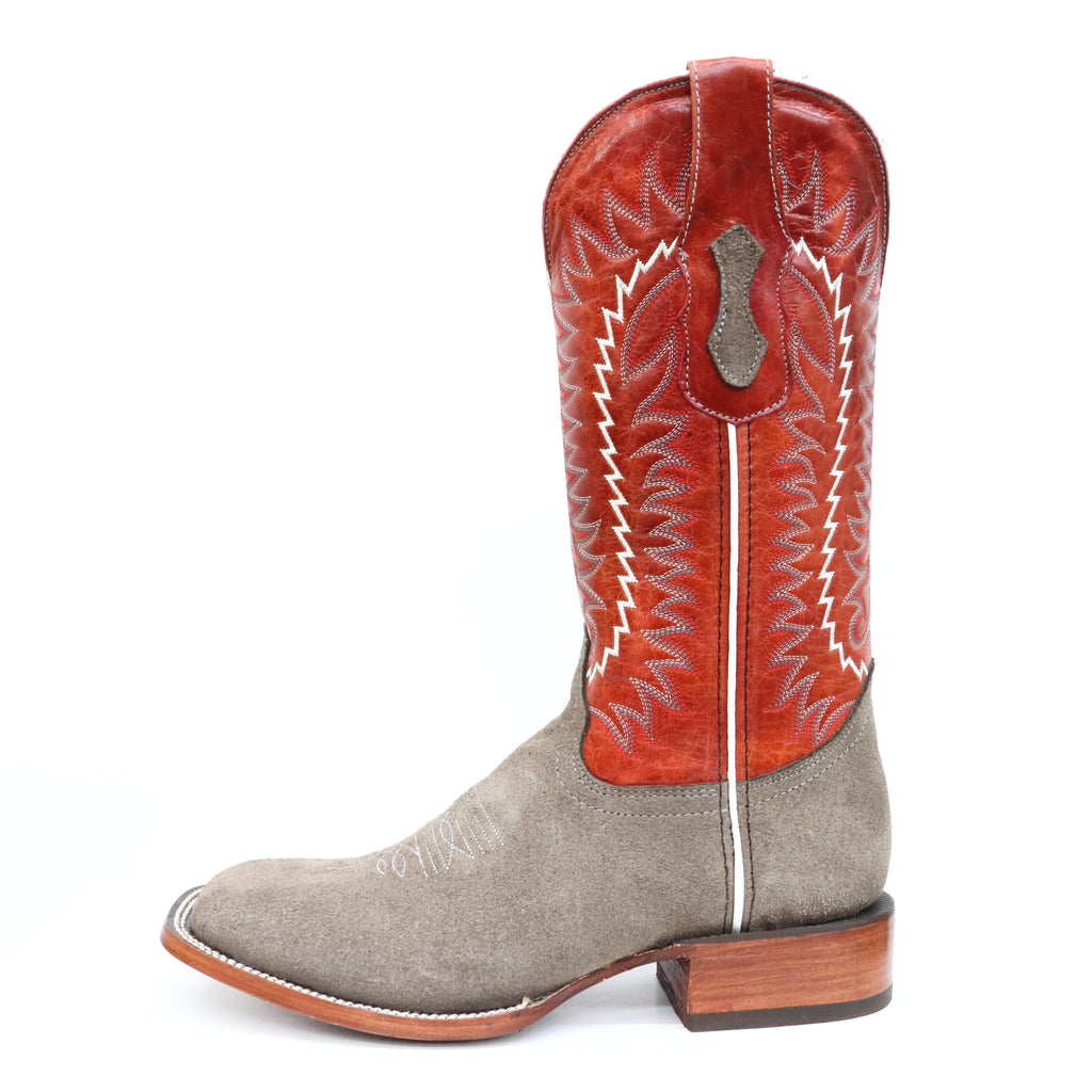Chero's Roughout Industrial Gray Square Toe Boots