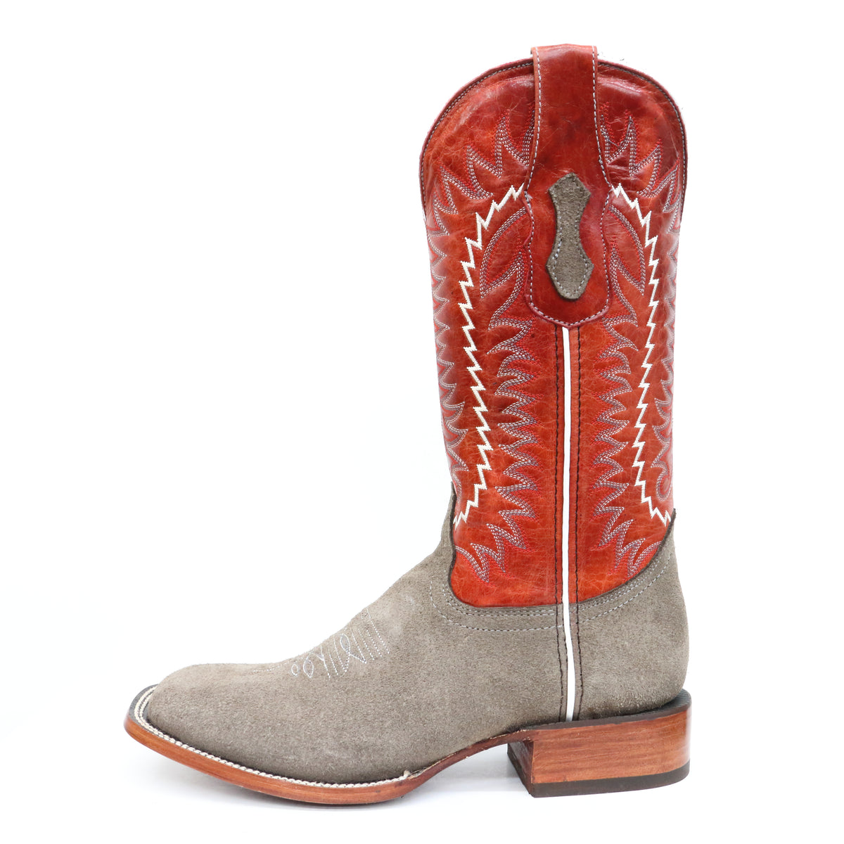 Chero's Roughout Industrial Gray Square Toe Boots