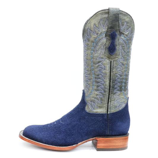Chero's Roughout Deep Sea Blue Square Toe Boots