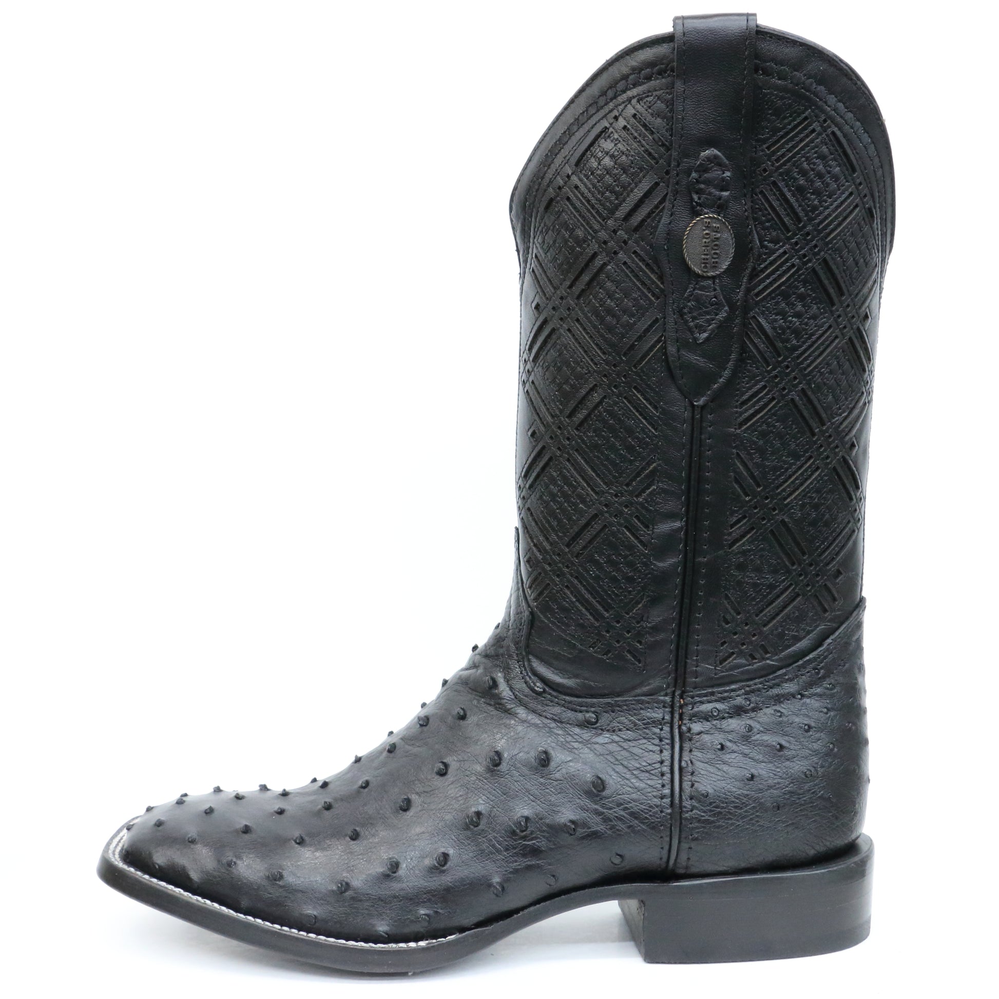 Chero's Premium Exotic Ostrich Triple Black