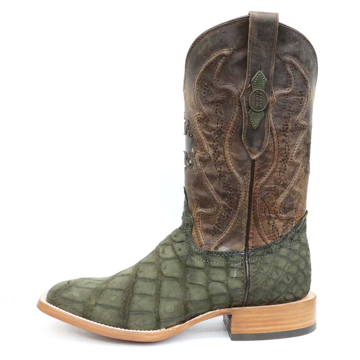 Chero's Premium Exotic Alligator Belly Olive