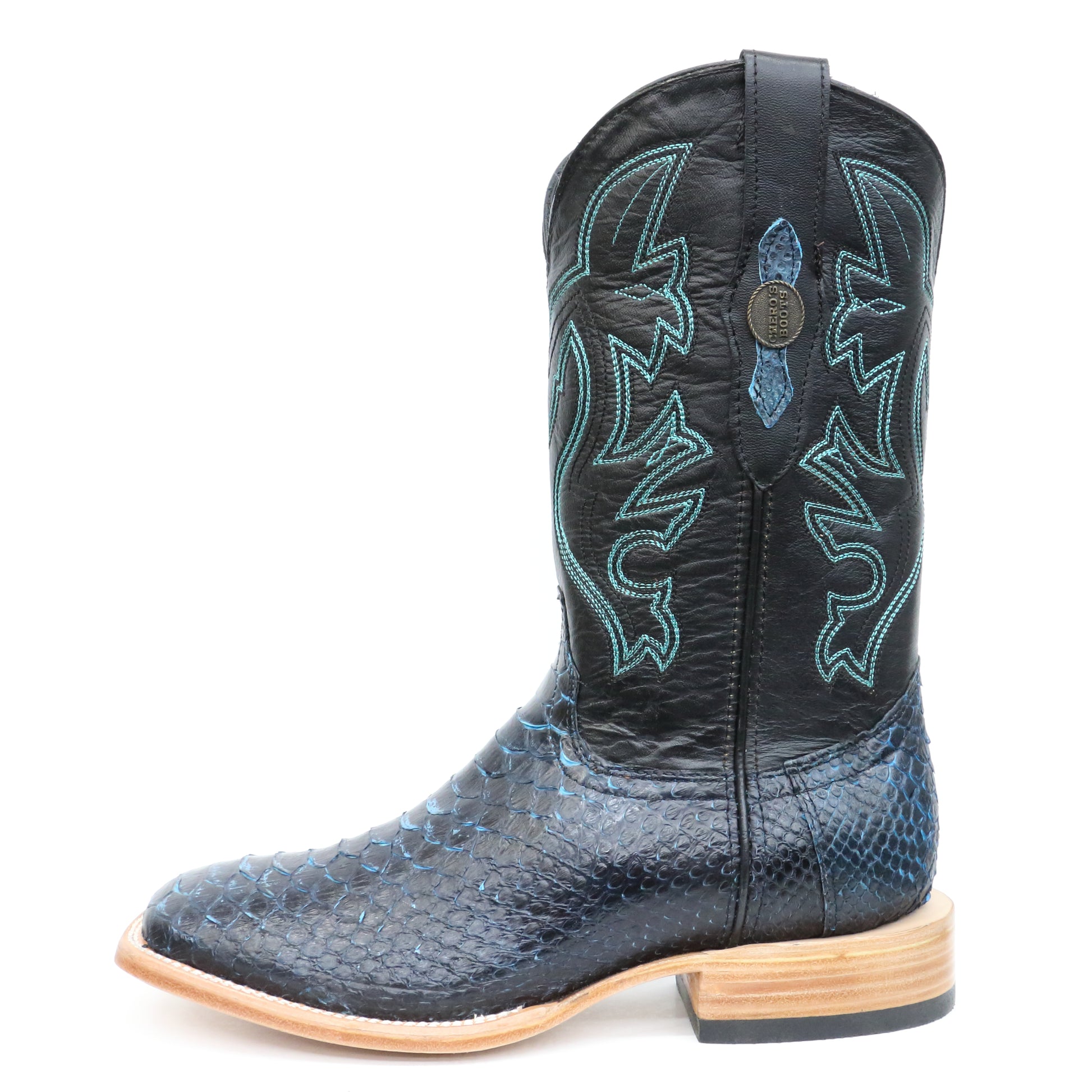 Chero's Premium Exotic Python Black Turquoise