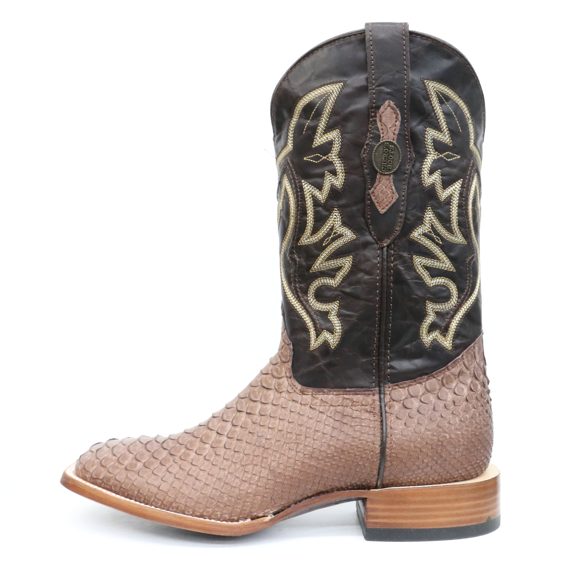 Chero's Premium Exotic Python Glazed Dark Brown