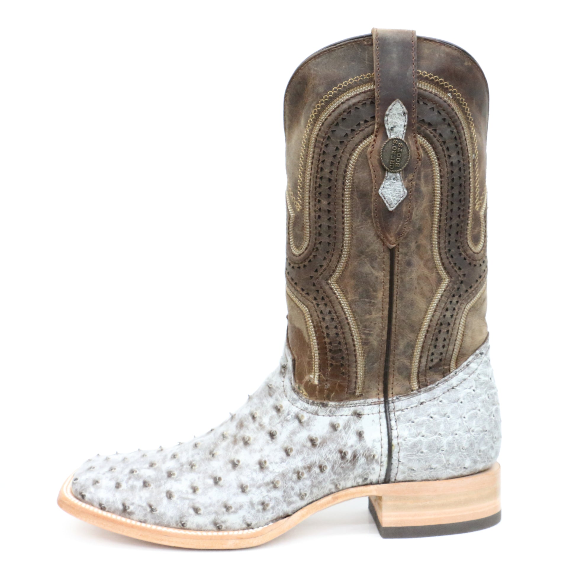 Chero's Premium Exotic Ostrich Nicotine Bone (Natural Sole)