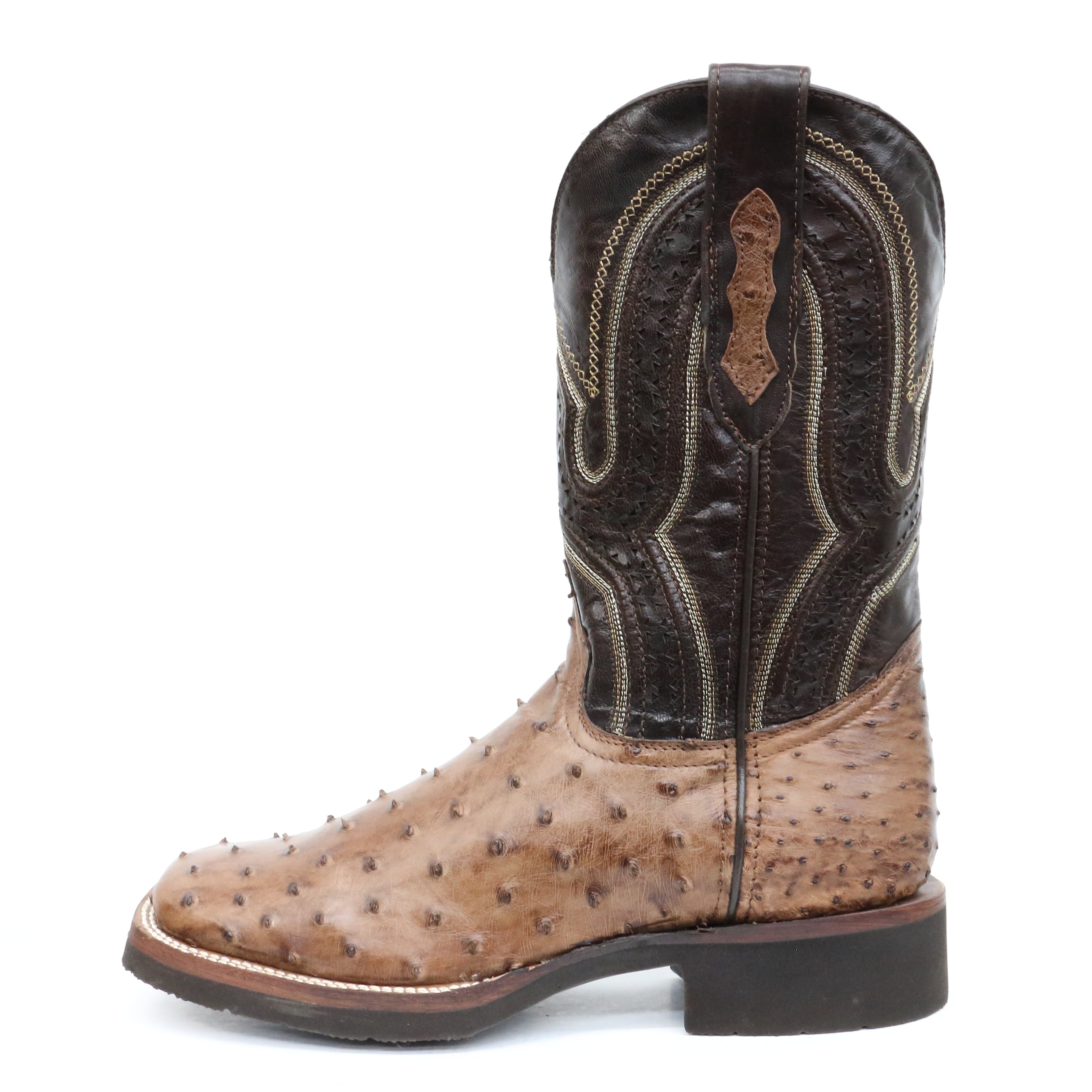 Chero's Premium Exotic Ostrich Cowboy Brown Work Sole