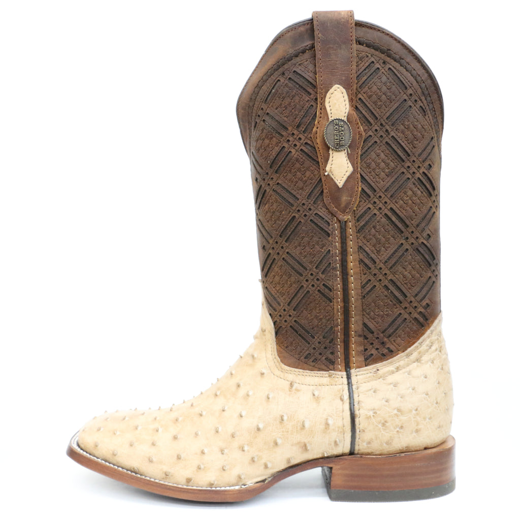 Chero's Premium Exotic Ostrich Vintage Sand