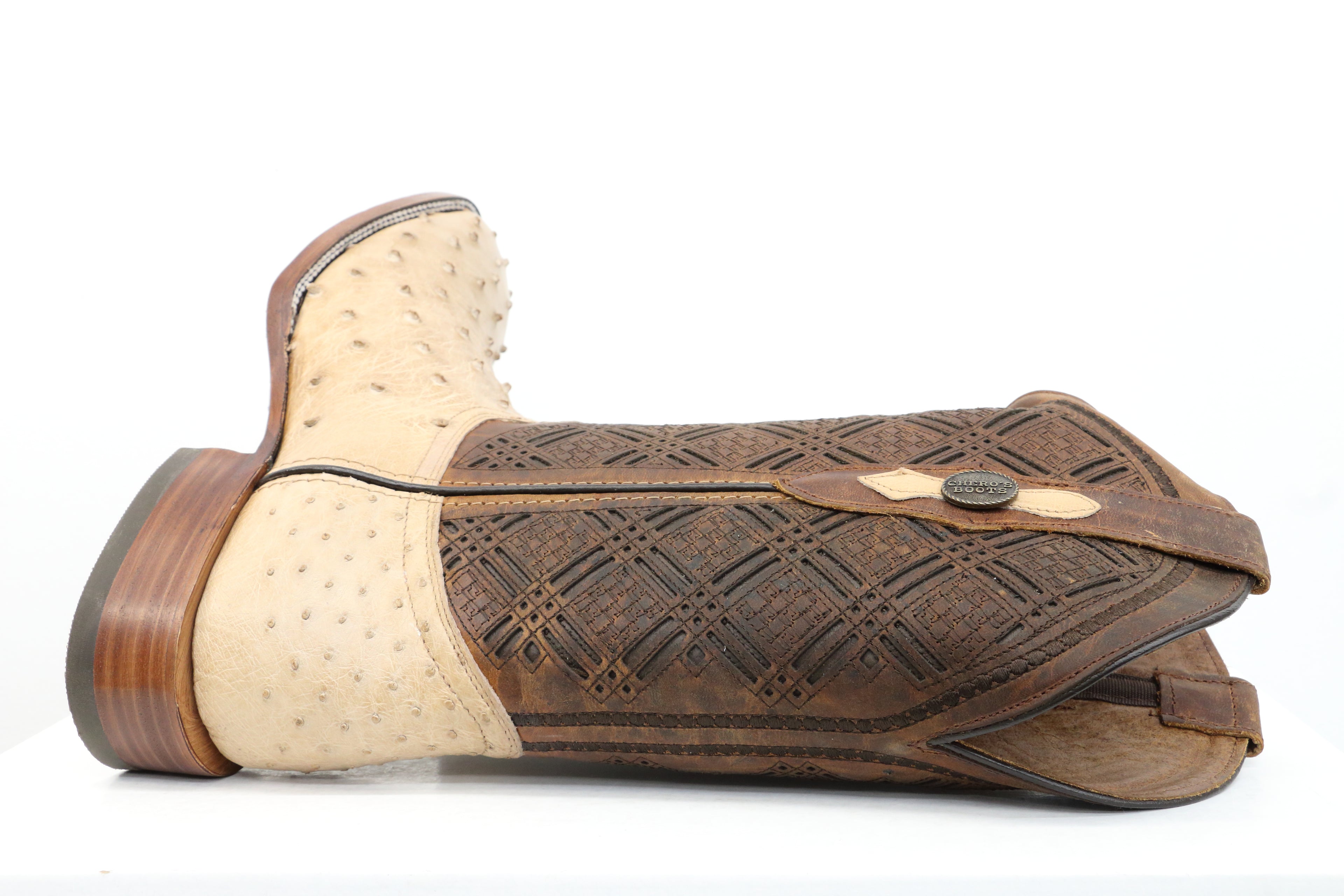 Chero's Premium Exotic Ostrich Vintage Sand